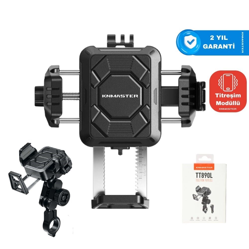 KNMASTER TT-890L TİTREŞİM ÖNLEYİCİLİ MOTOSİKLET TELEFON TUTUCUKNMASTERTelefon Tutucular