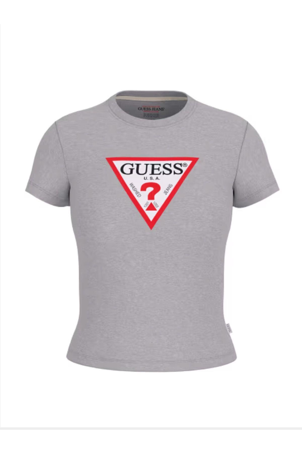 Jeans Kadın Marka Logolu T-Shirt GJ SS CN SLIM ICONIC TEE