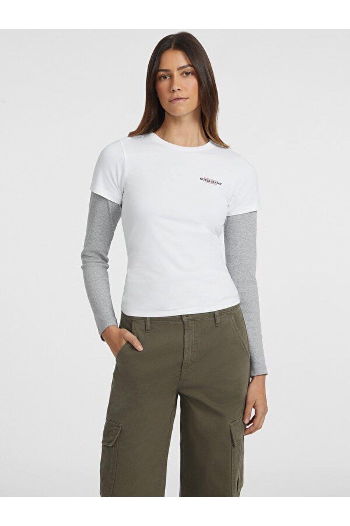 Jeans Kadın Slim Fit T-shirt