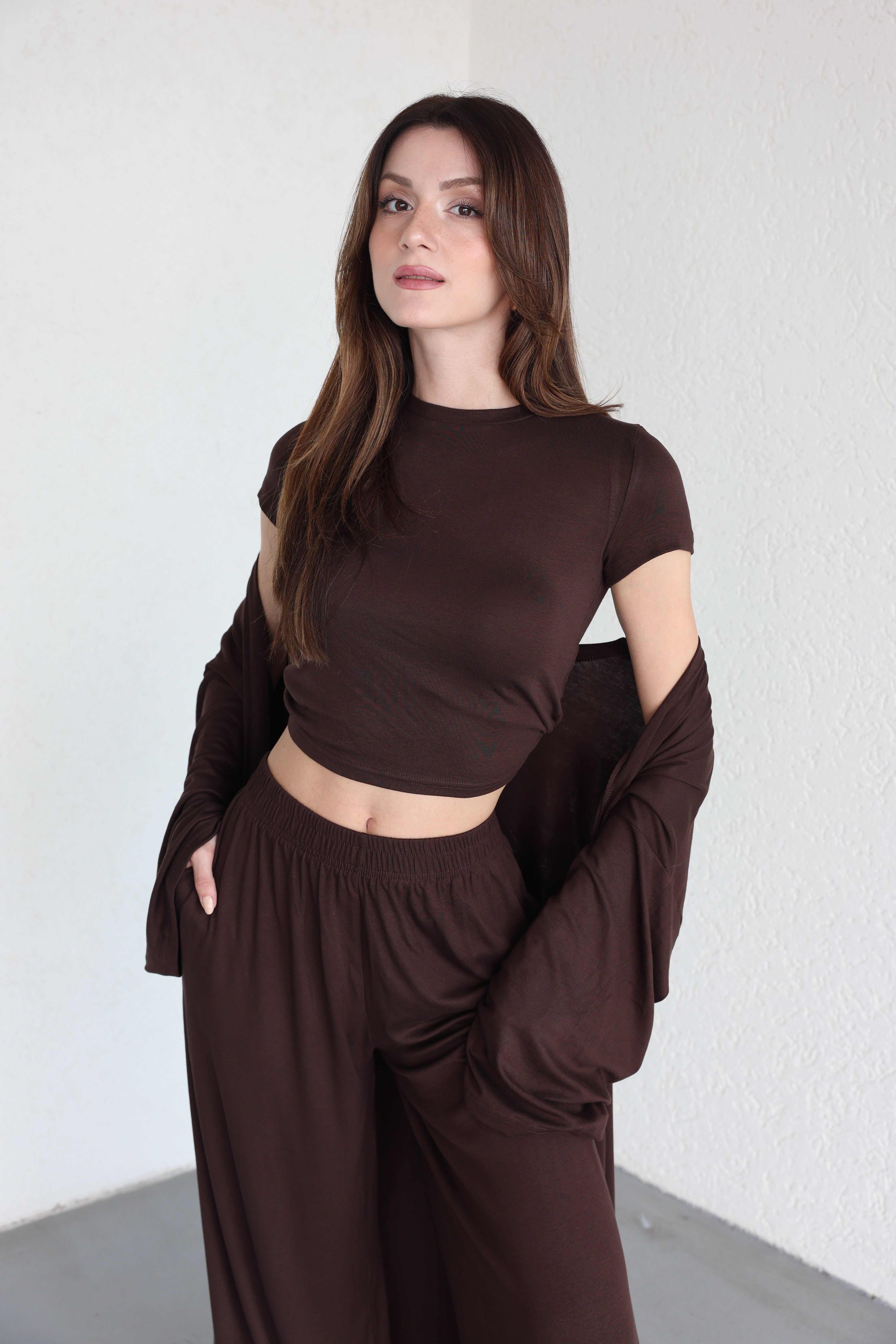 Pantolon TakımKimono 3lü Plazzo Takım