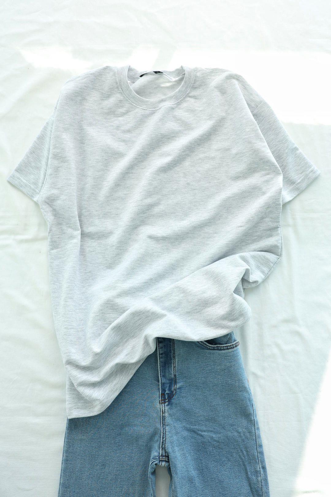 TshirtBisiklet Yaka  İki İplik Tshirt
