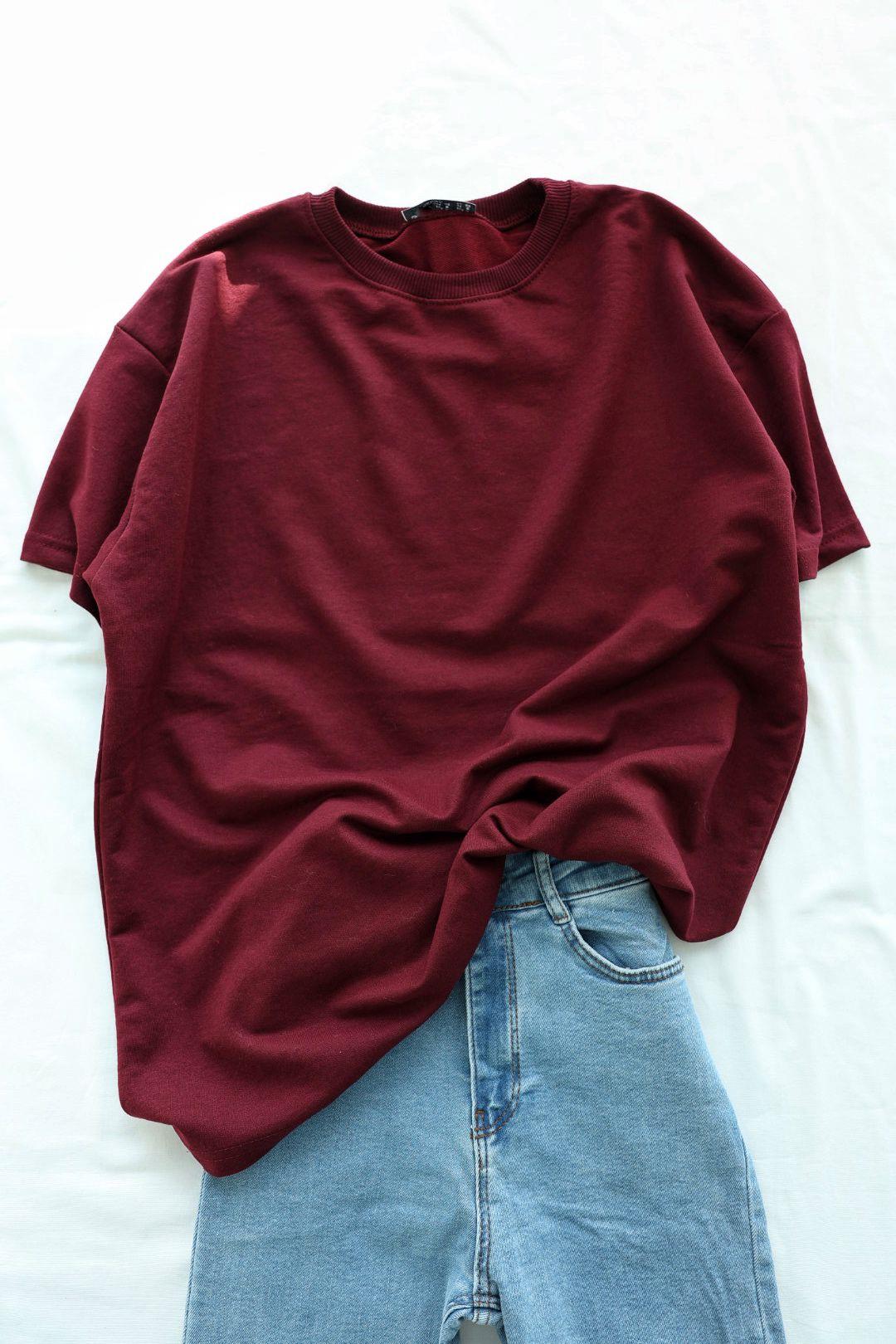 TshirtBisiklet Yaka  İki İplik Tshirt