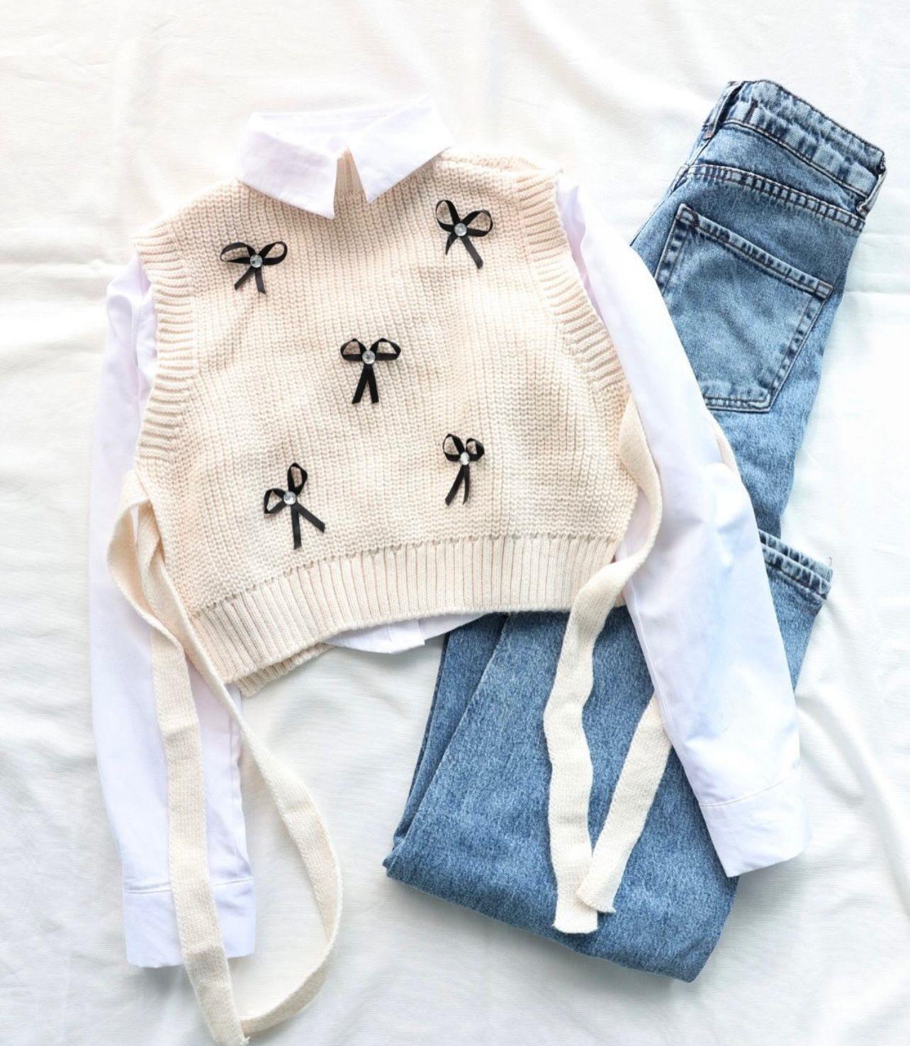 Triko/KazakFiyonklu Yandan Bağlamalı Süveter