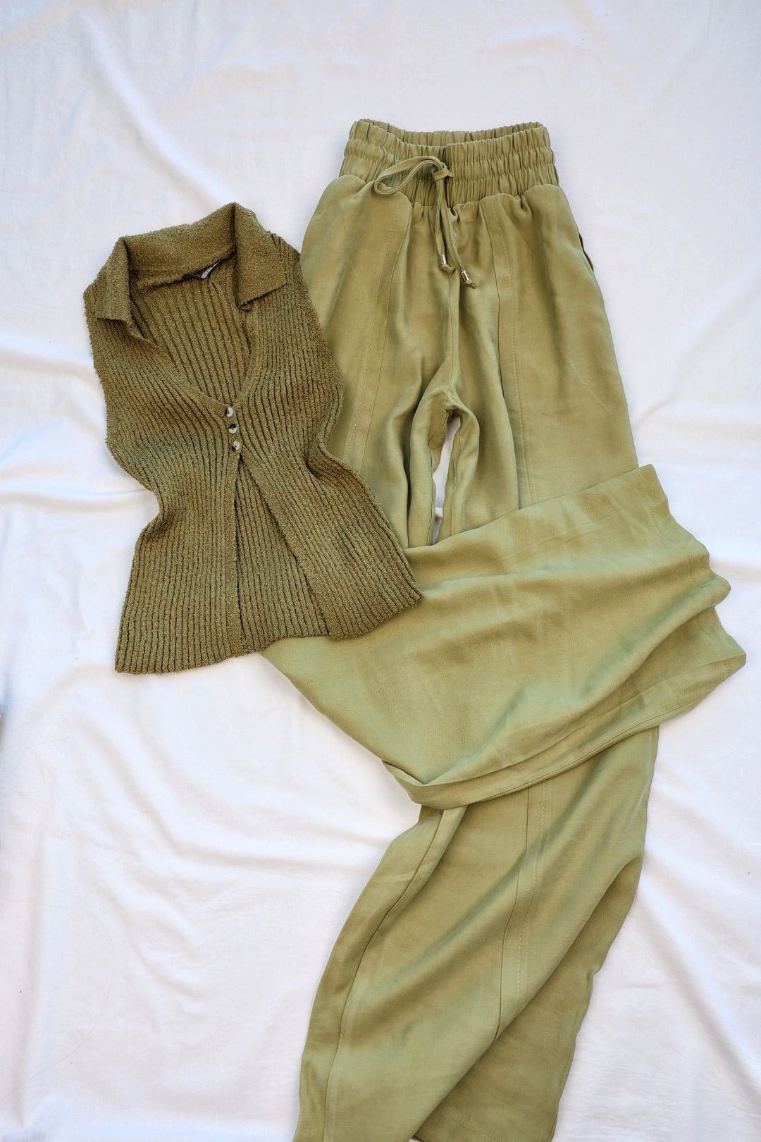 PantolonBel Lastik Cepli Tensel Pantolon