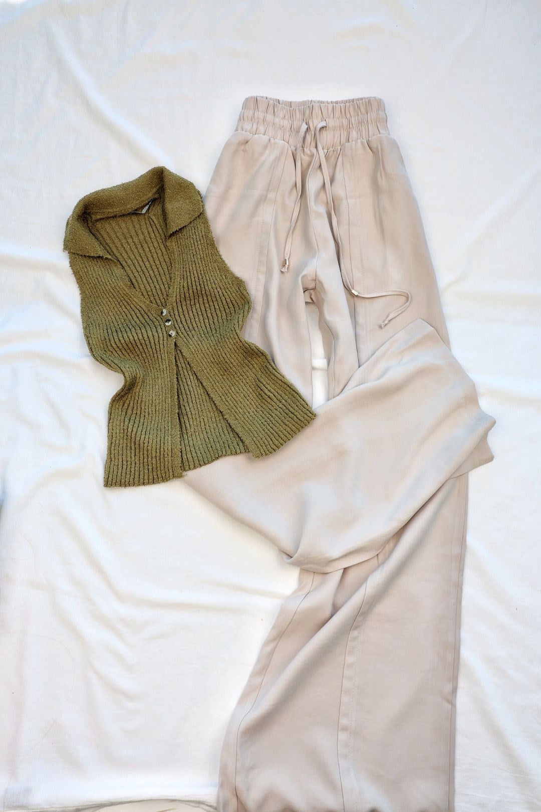 PantolonBel Lastik Cepli Tensel Pantolon