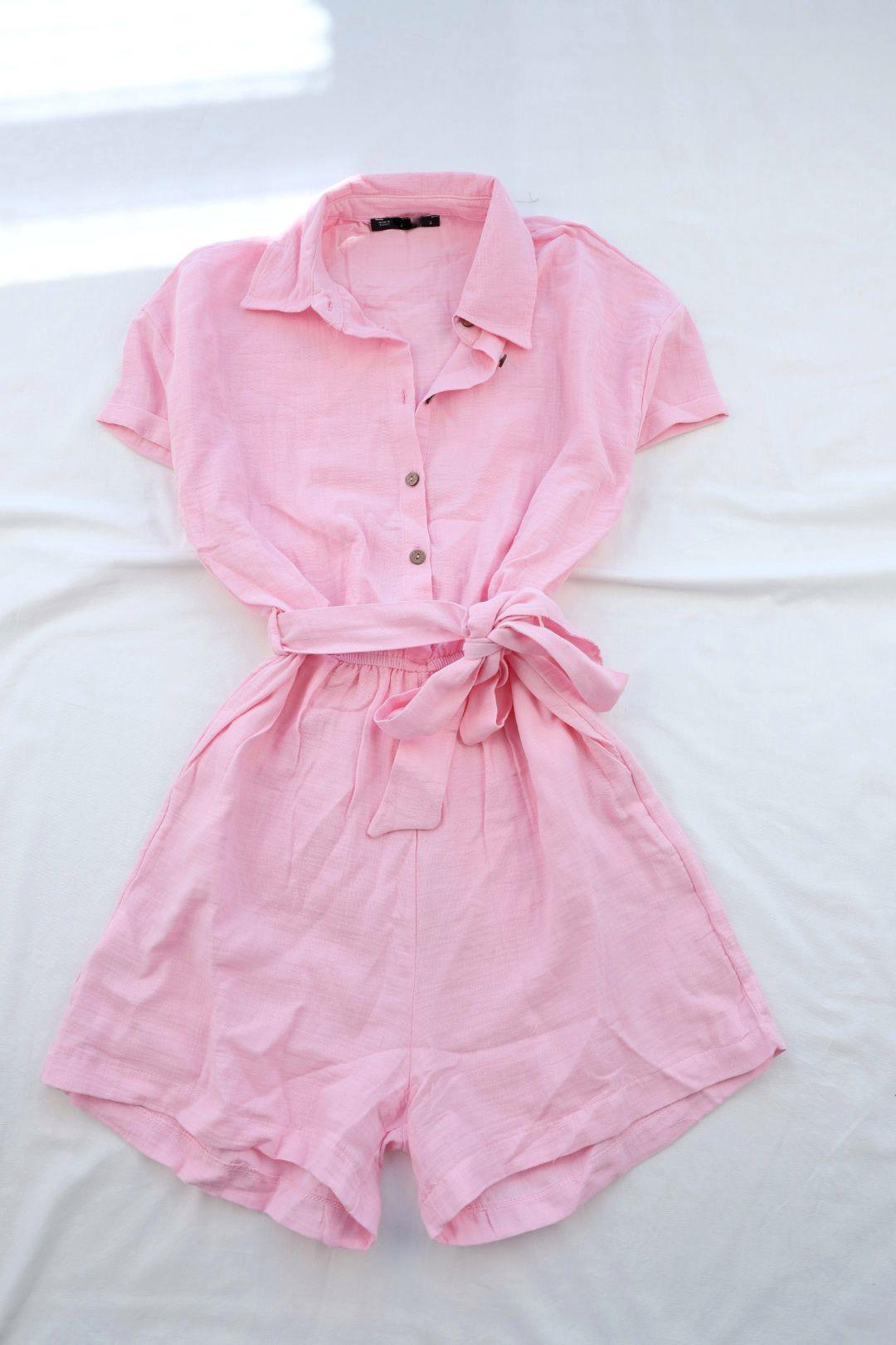 TulumBeli Lastikli Önü Düğmeli Tulum