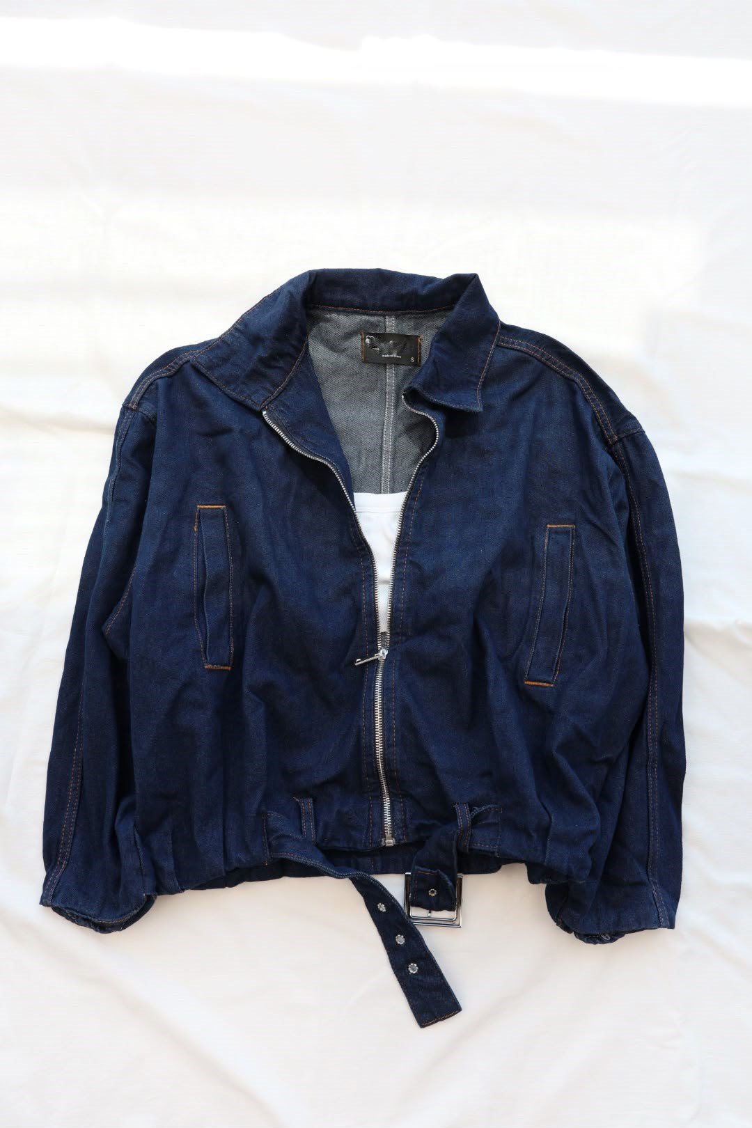 CeketKemerli Denim Yarasa Ceket
