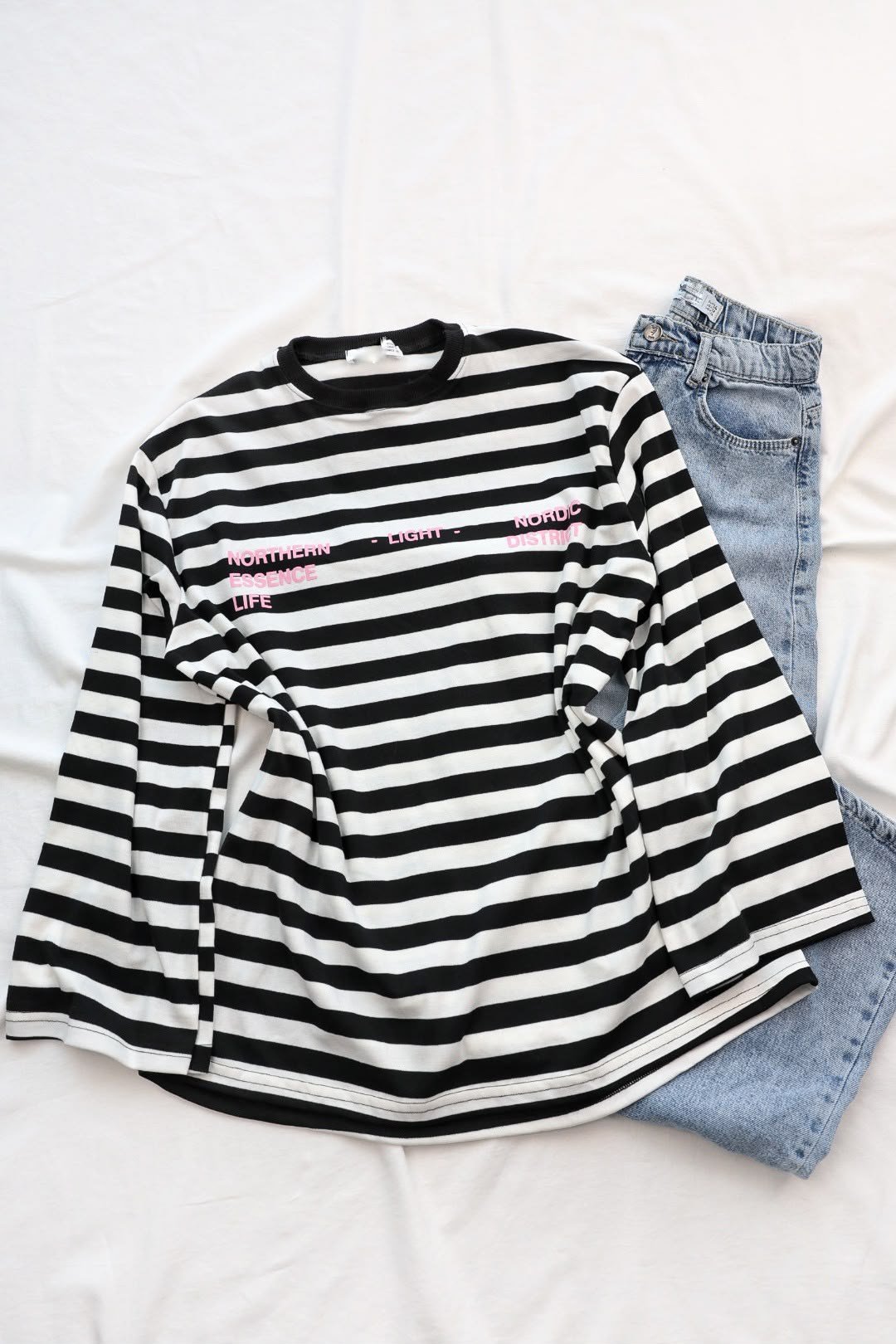 SweatLight Baskı Çizgili Sweaters