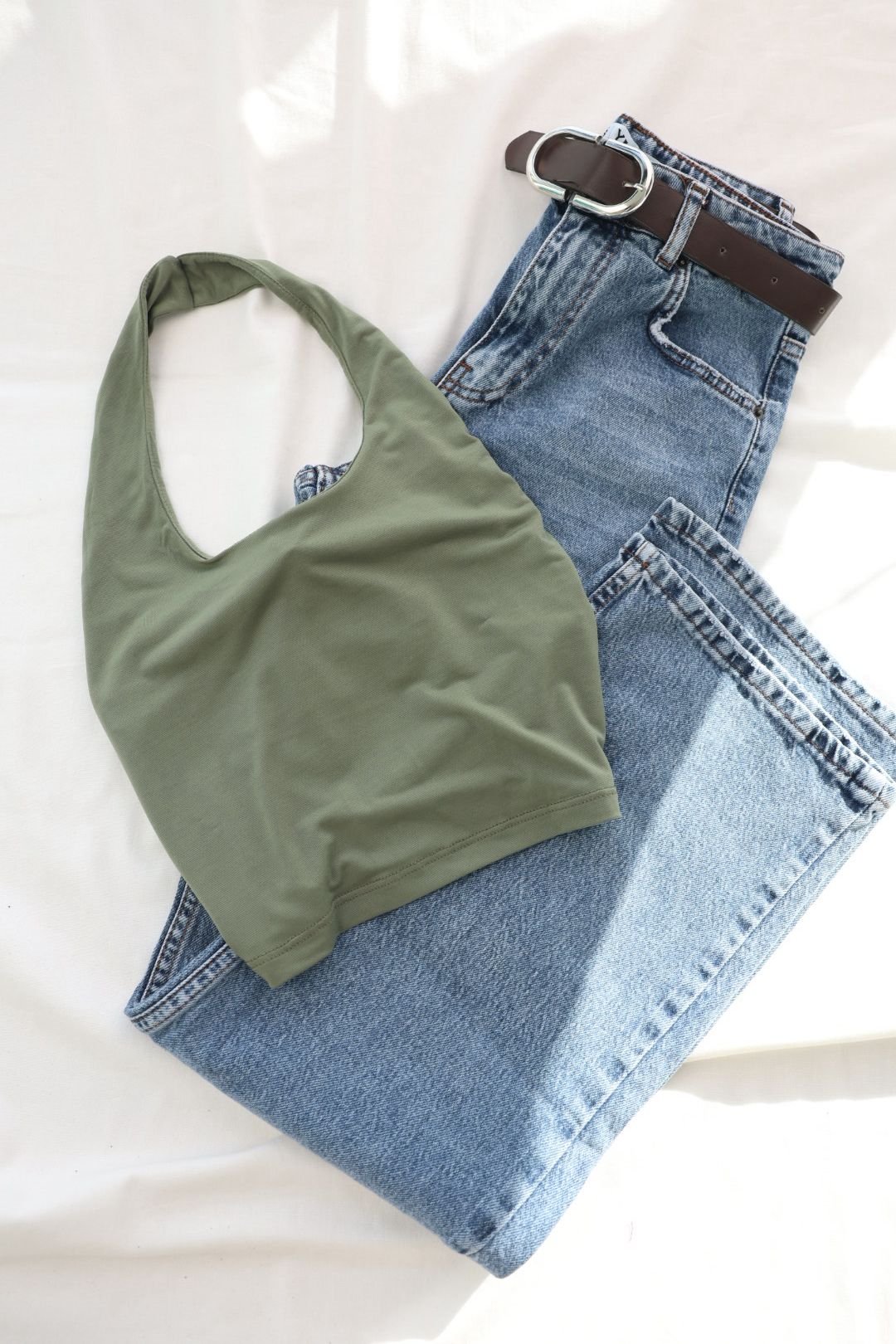 CroptopsBoyun Geçmeli Crop