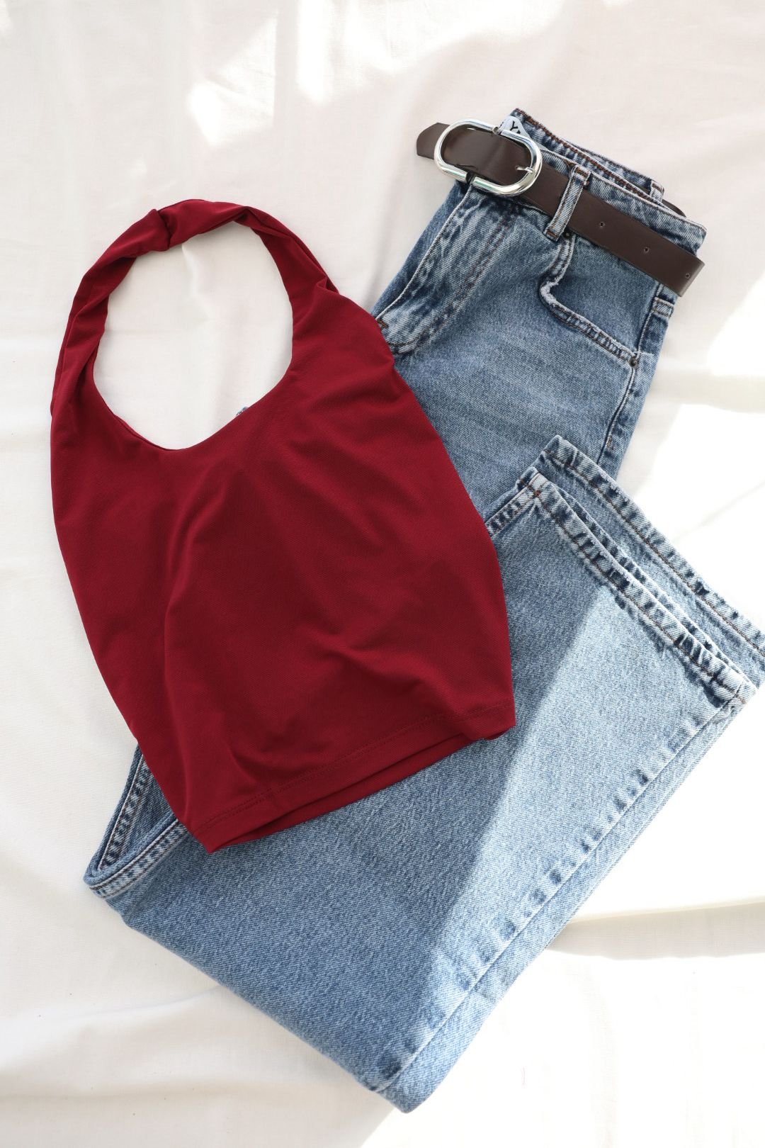 CroptopsBoyun Geçmeli Crop