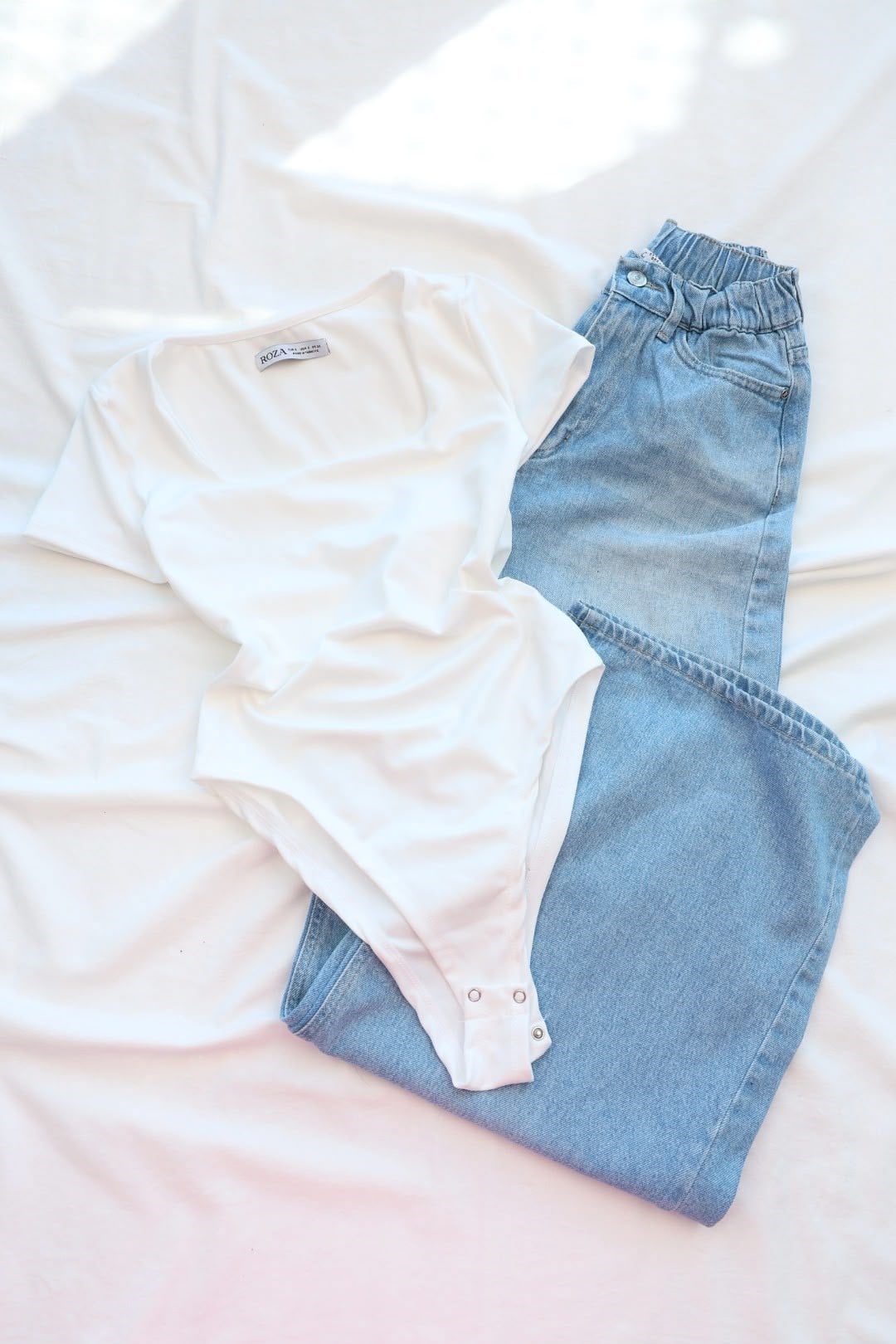 BodysuitKare Yaka Kısa Kol Bodysuit