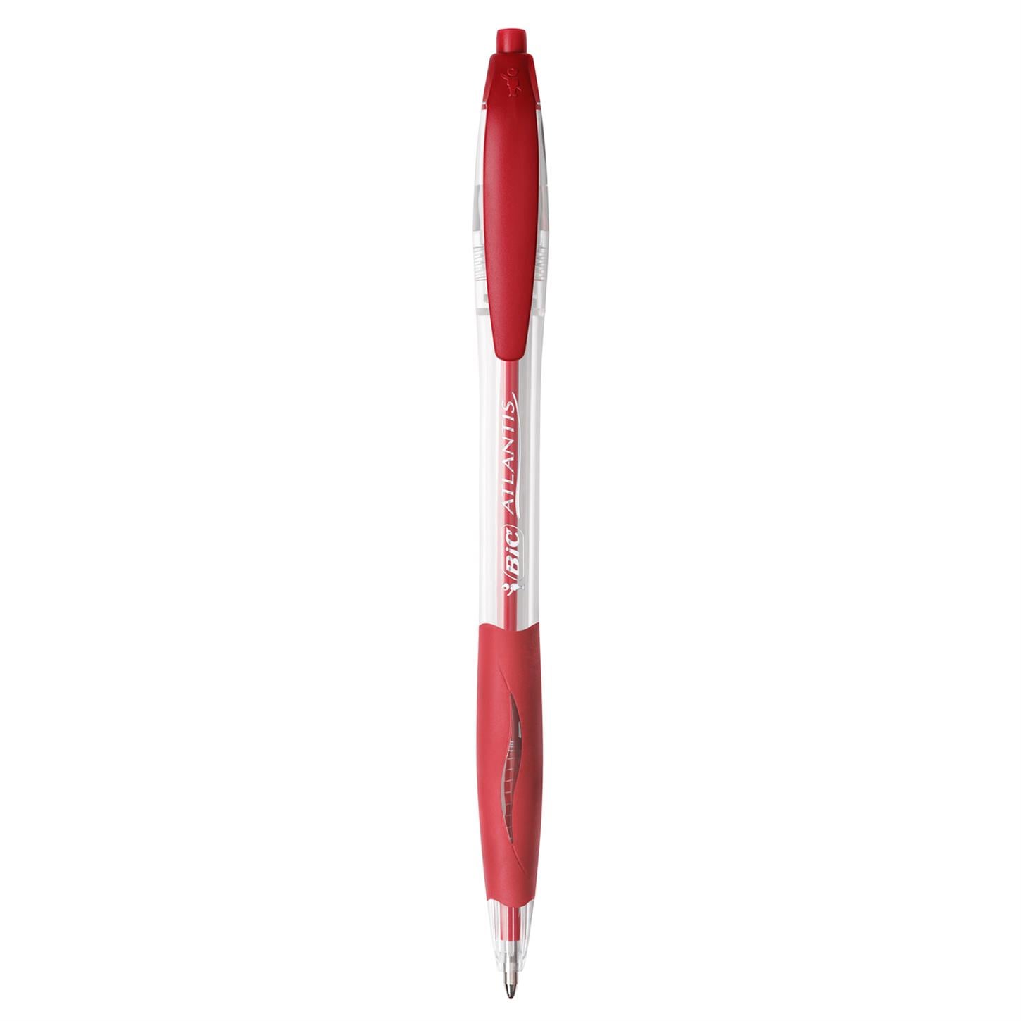 Bic Atlastıs Classıc 1,0 Basmalı Tükenmez Kalem Kırmızı