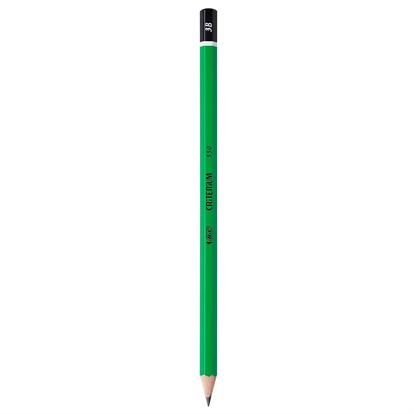 Bic Crıterıum 550 Dereceli Kurşun Kalem, Siyah Uç, Yeşil Gövde, 3B