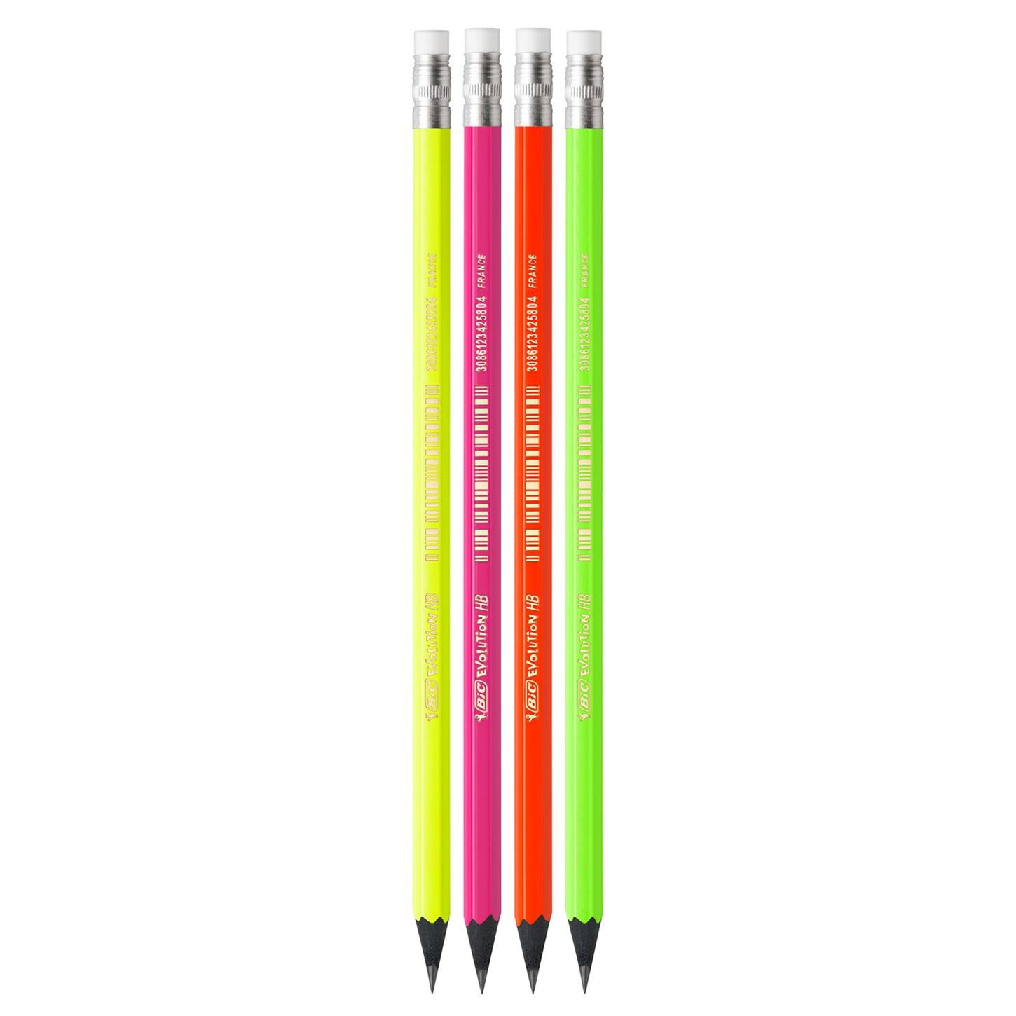 Bic Evolutıon Fluo Silgili Kurşun Kalem, Siyah
