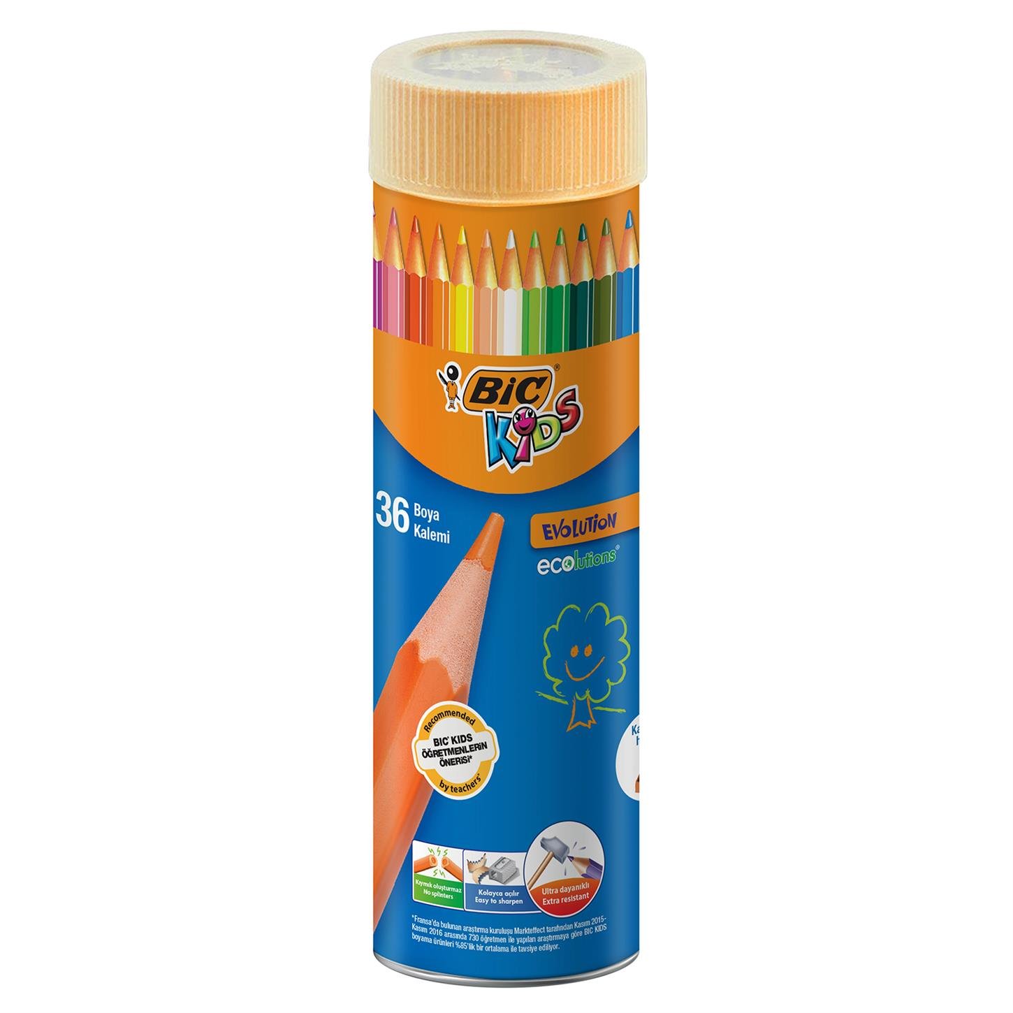 Bic Evolutıon Kuru Boya Kalemi Metal Tüp 36lı