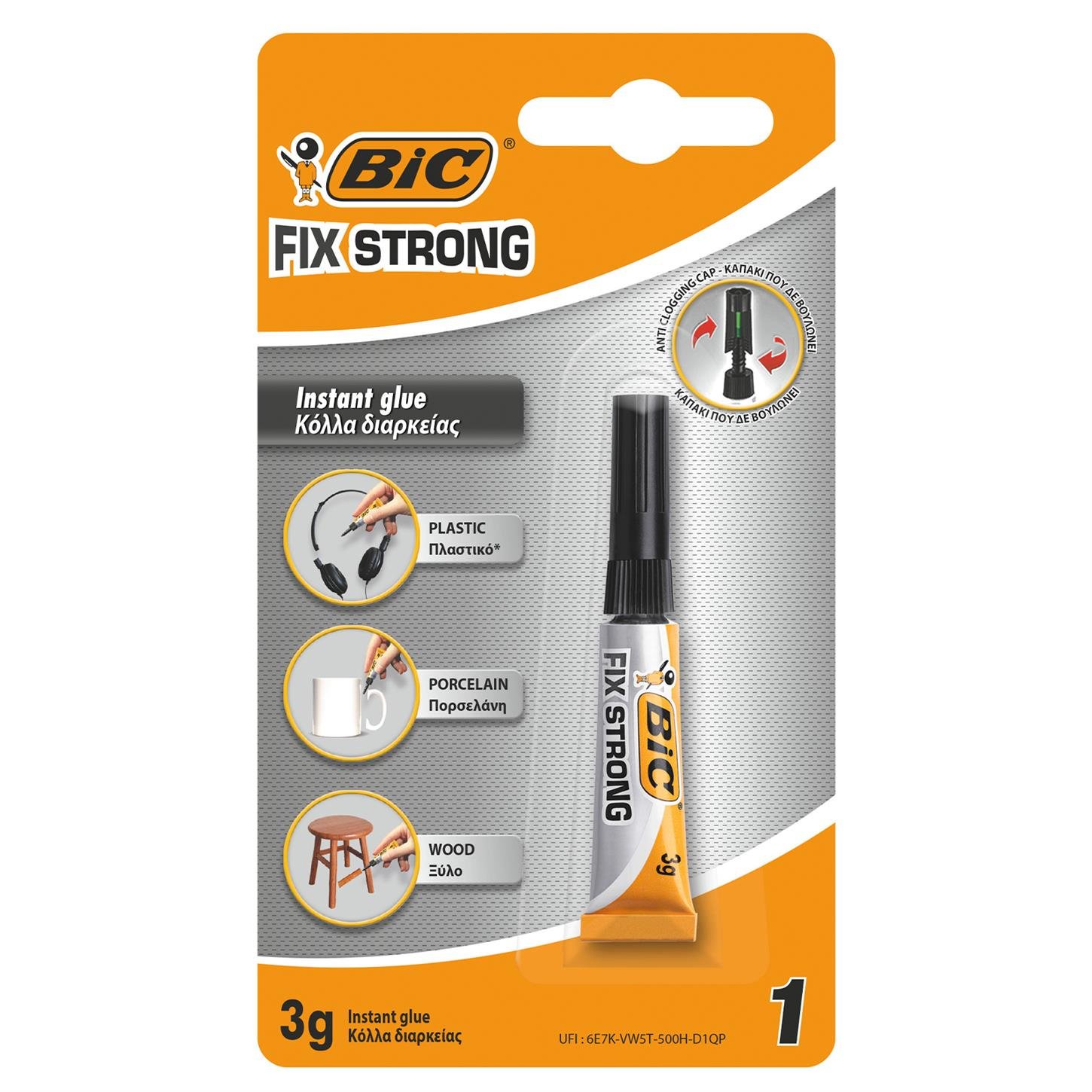 Bic Fıx Strong Süper Güçlü Japon Yapıştırırcısı  1li Blister 3 gr