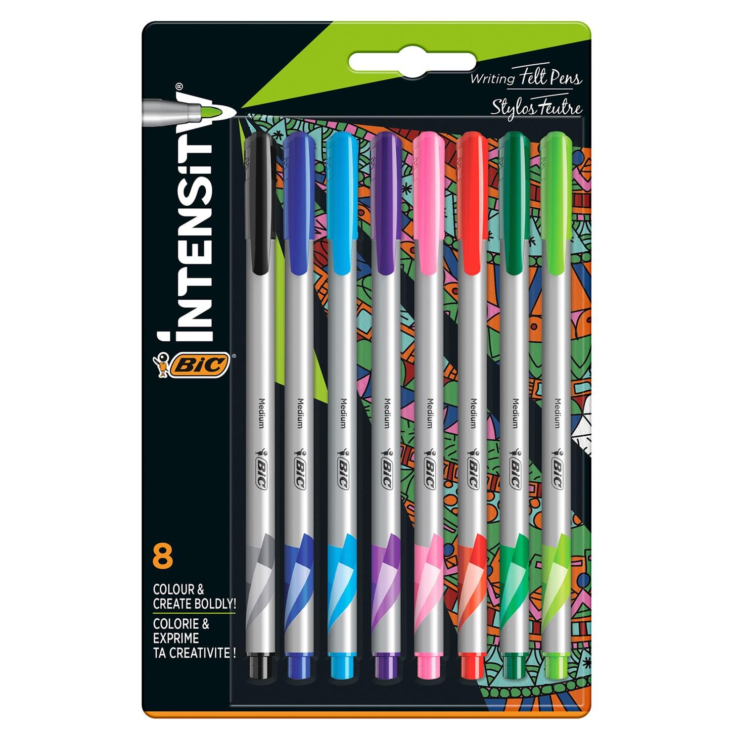 Bic Intensıty Medıum Lıner Keçe Uçlu Kalem, 8'li   Blister Asorti