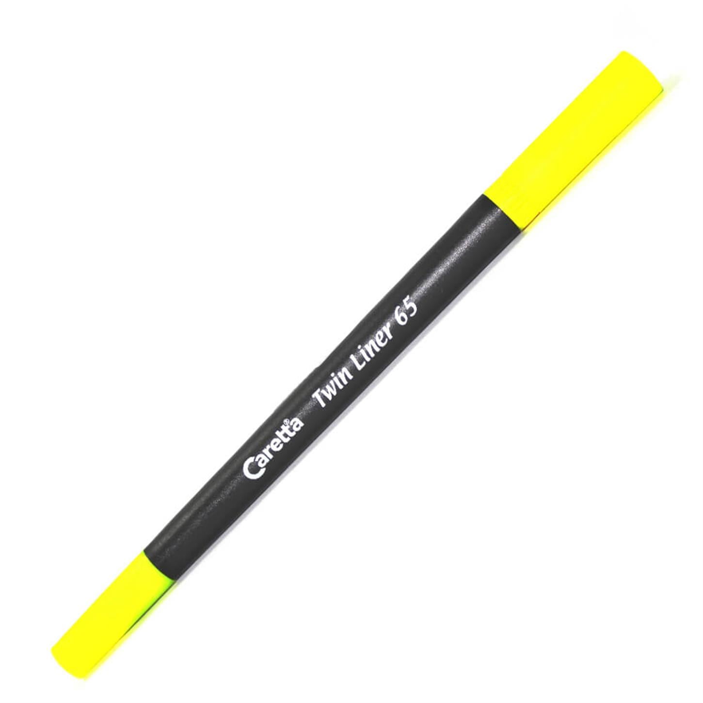 Caretta Twin Liner 0.4mm 1,0mm Kalem Neon Sarı