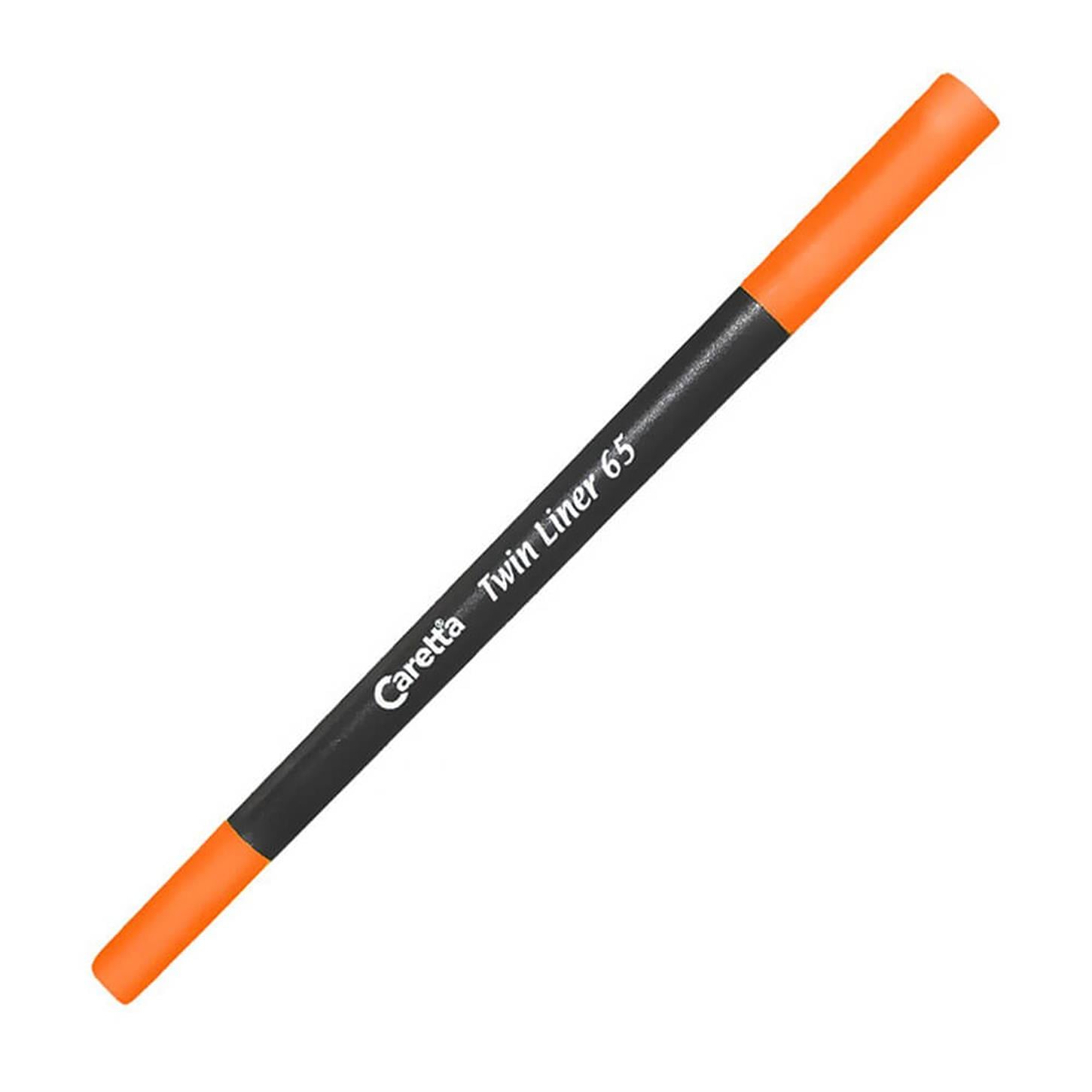 Caretta Twin Liner 0.4mm 1,0mm Kalem Turuncu