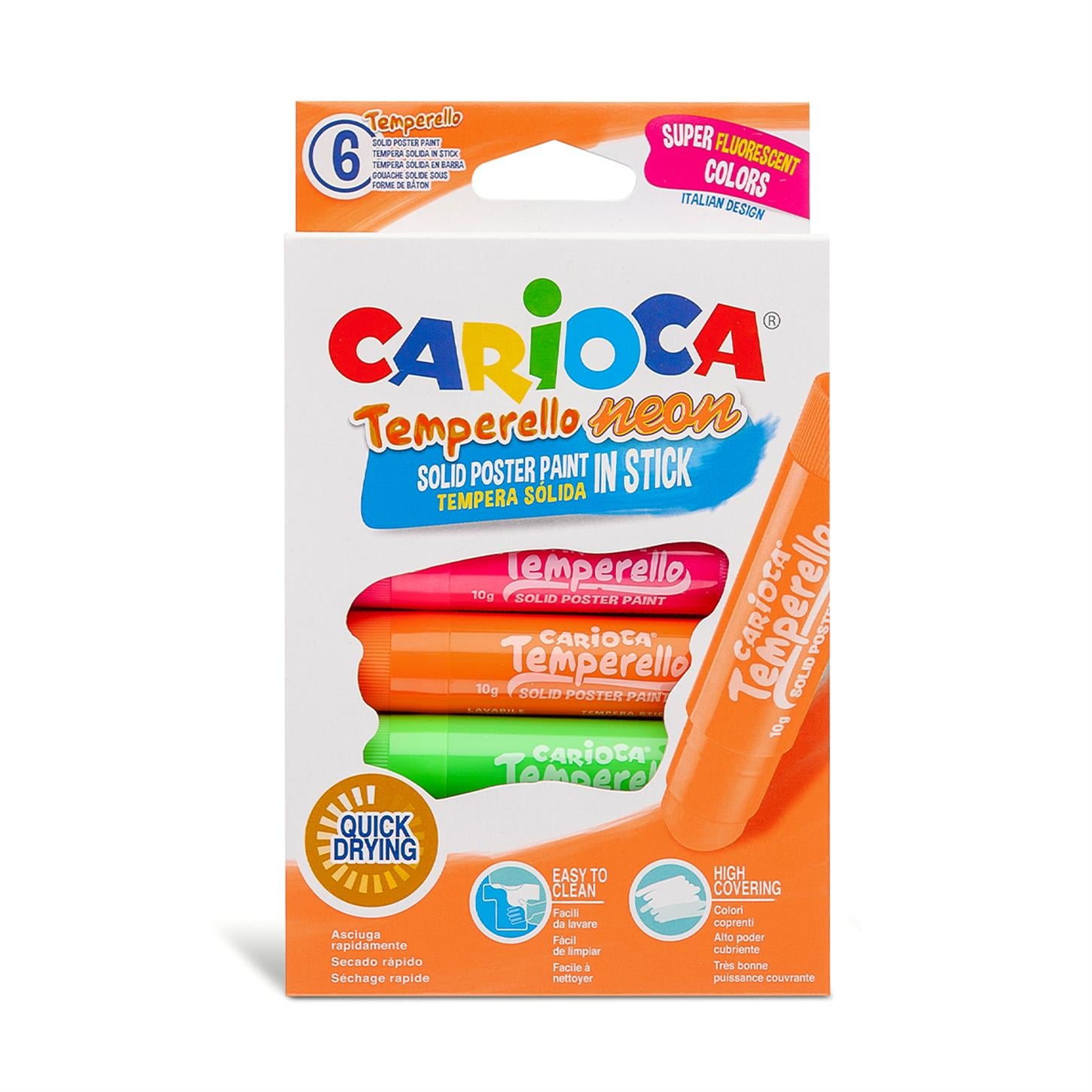 Carioca Temperello Stick Poster Boyama Kalemi Fosforlu 6lı