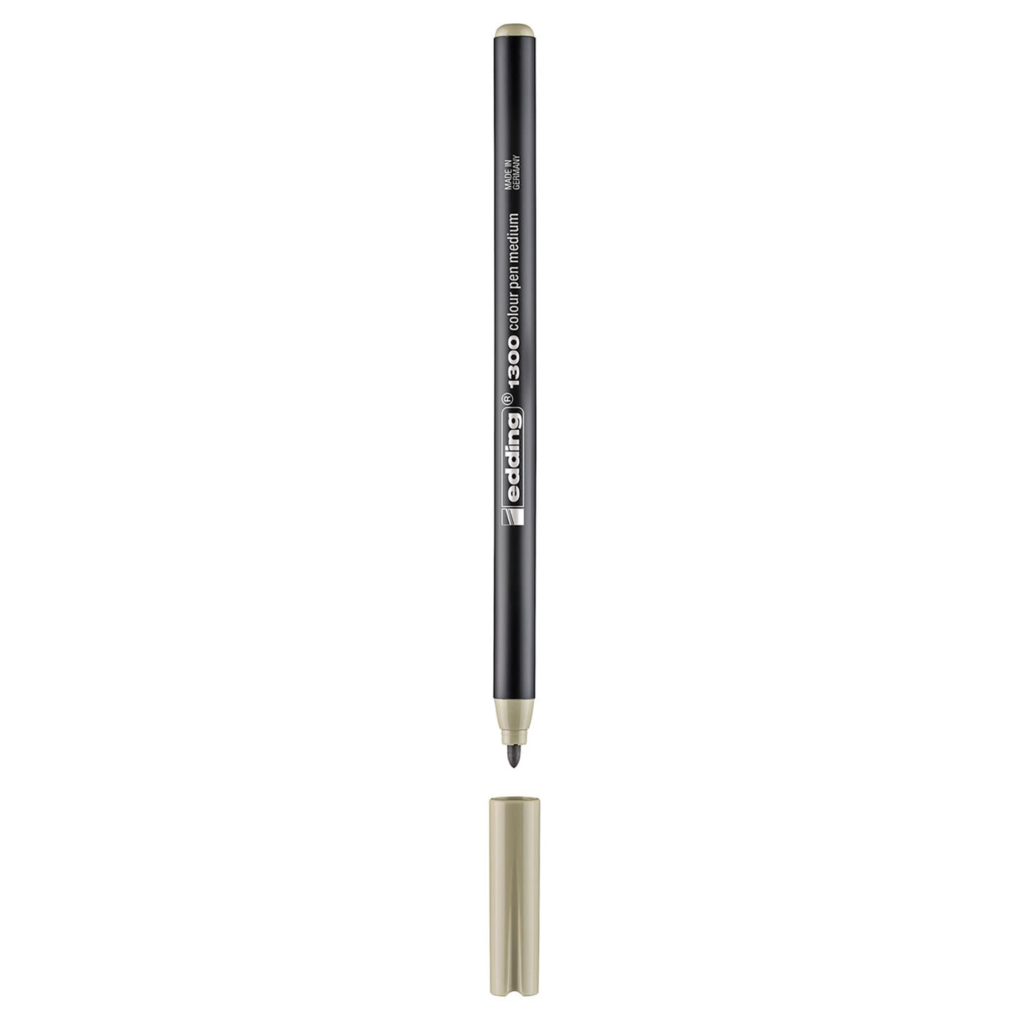 Edding 1300 Orta Uçlu Keçeli Kalem, Yuvarlak Uç, 2 mm, Kirli Gri