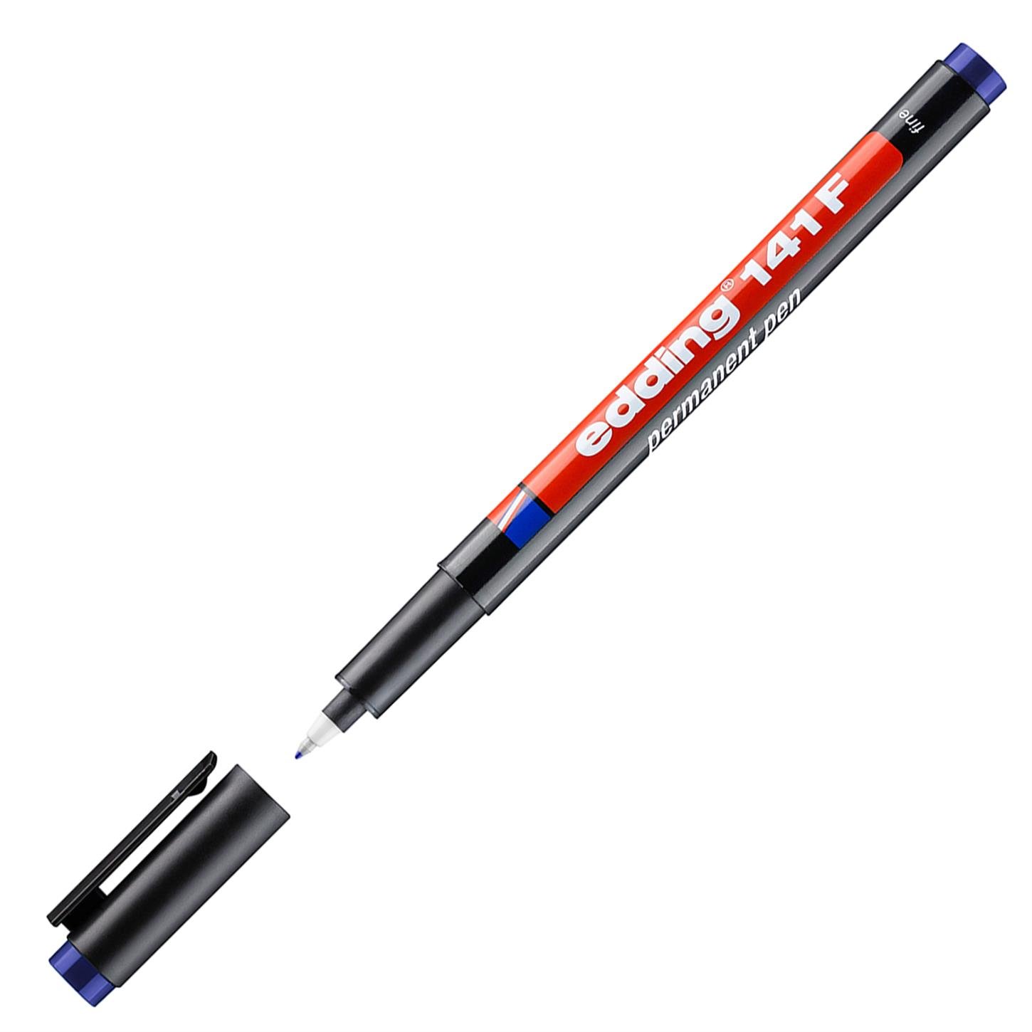Edding 141 F Çok Amaçlı Asetat Kalemi - Permanent , Mavi