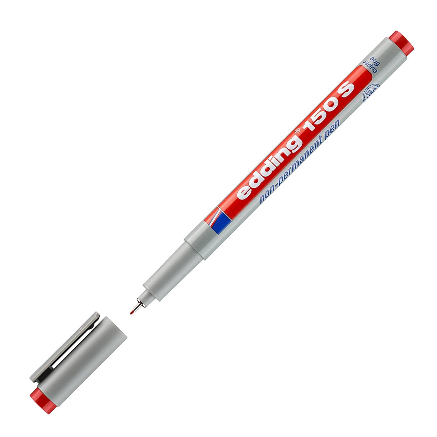 Edding 150 S Çok Amaçlı Asetat Kalemi - Silinebilir,  Kırmızı
