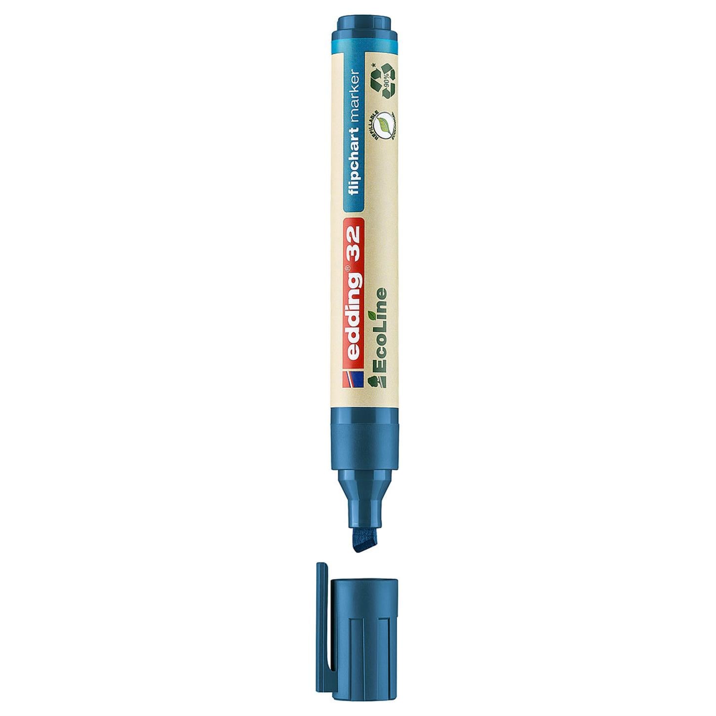 Edding 32 Ecoline Flipchart Kalemi Kesik Uç 1-5 mm  Mavi