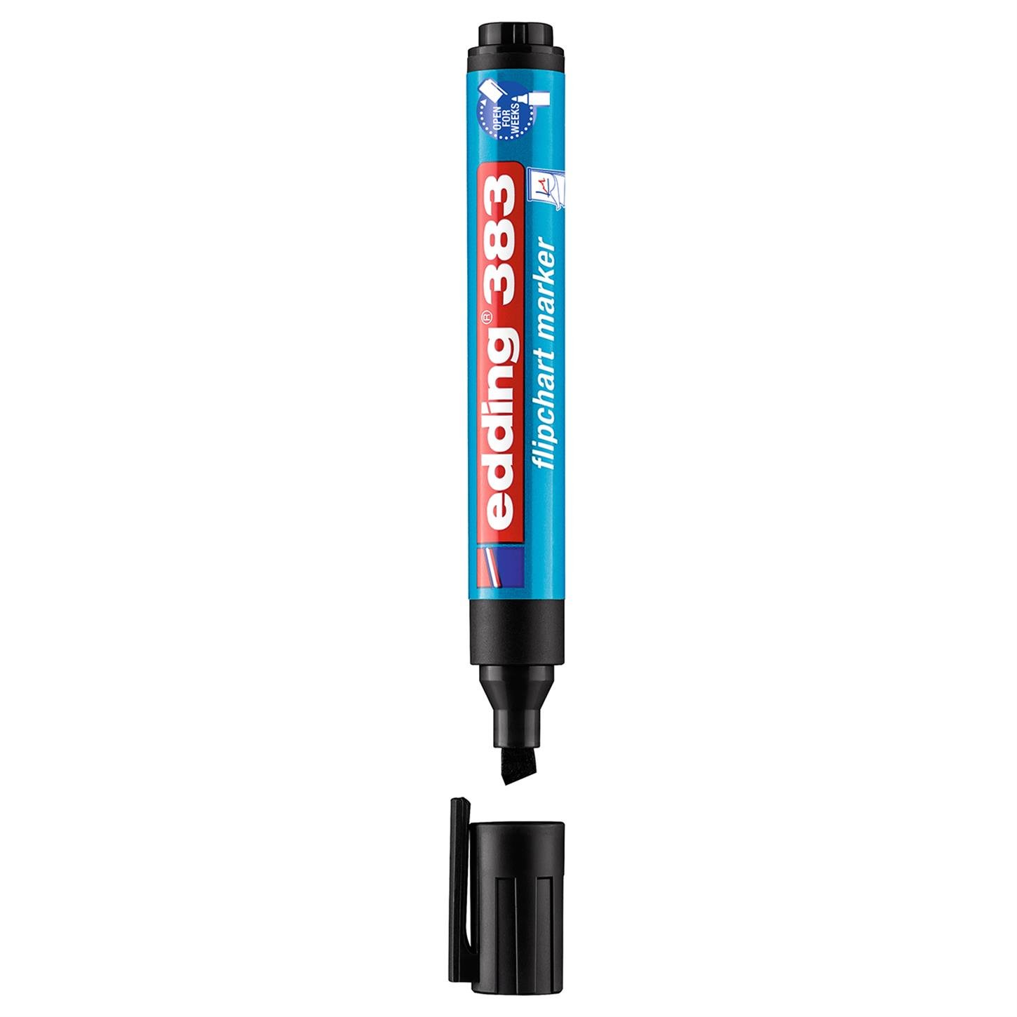 Edding 383 Flipchart Kalemi Kesik Uç 1-5 mm Siyah