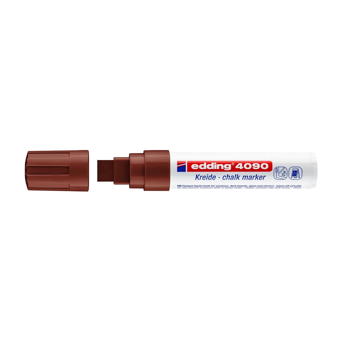 Edding 4090 likit Tebeşir Kalemi Kesik Uç 4-15 mm Kahverengi