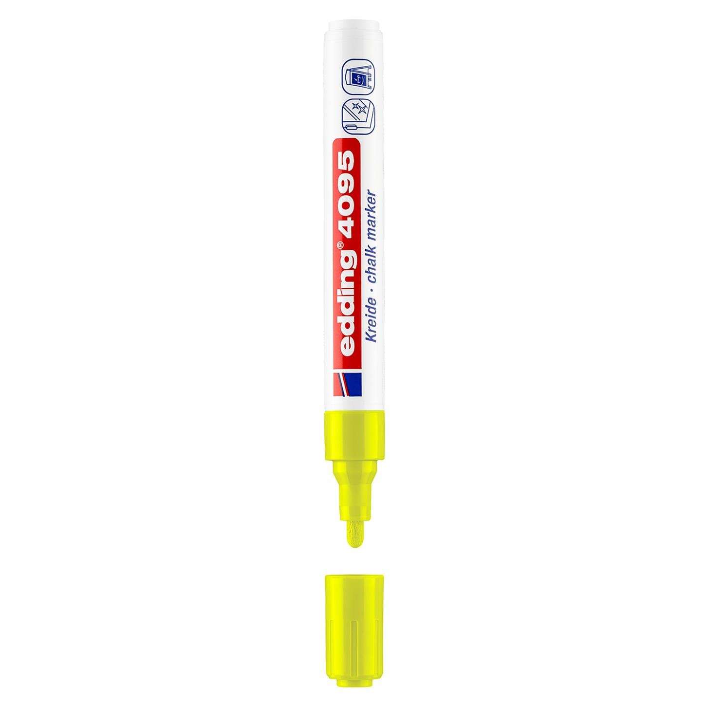 Edding 4095likit Tebes¸ir Kalemi Yuvarlak Uç 2-3 mm Fosforlu Sarı