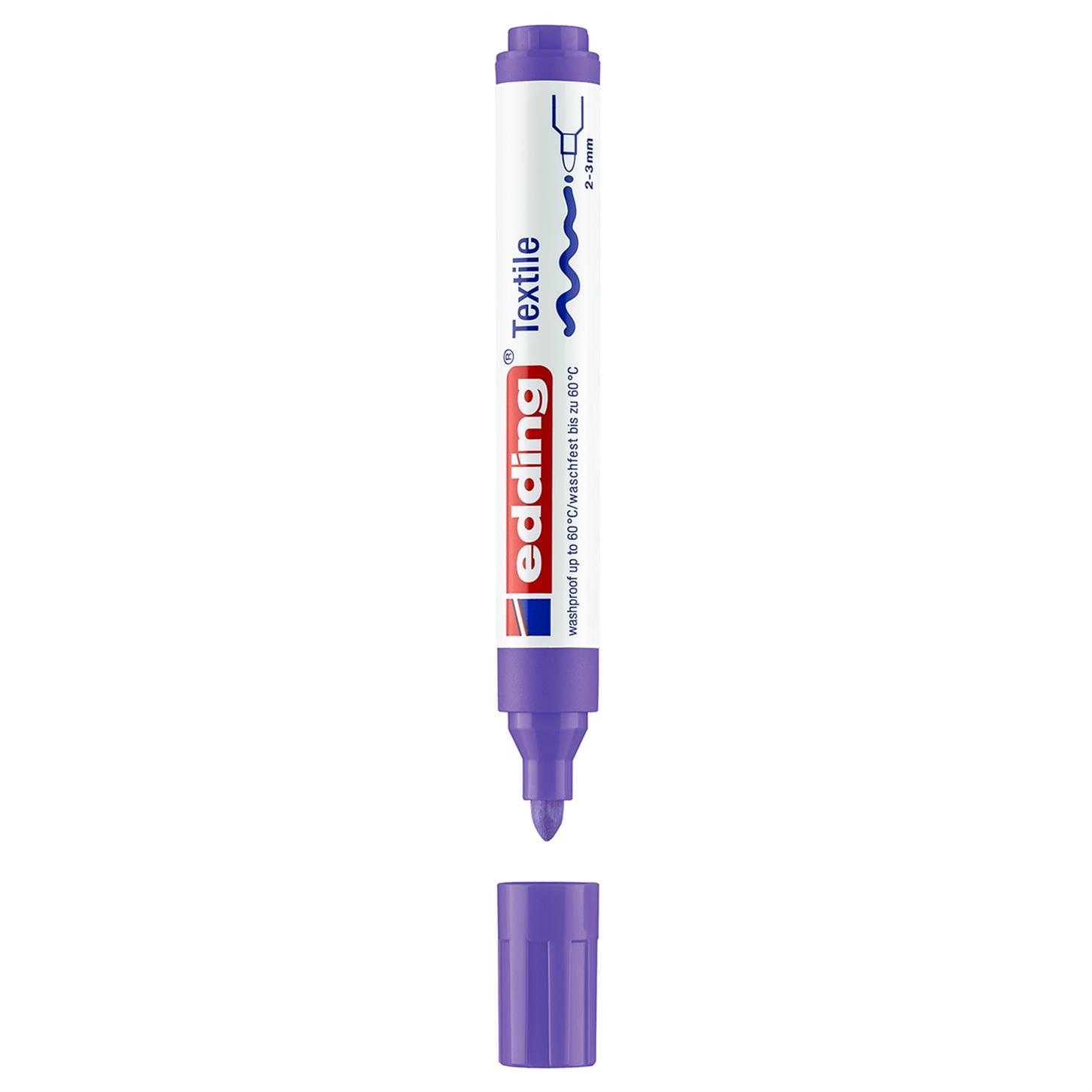Edding 4500 Tekstil Markörü Yuvarlak Uç 2-3 mm Fosforlu Mor