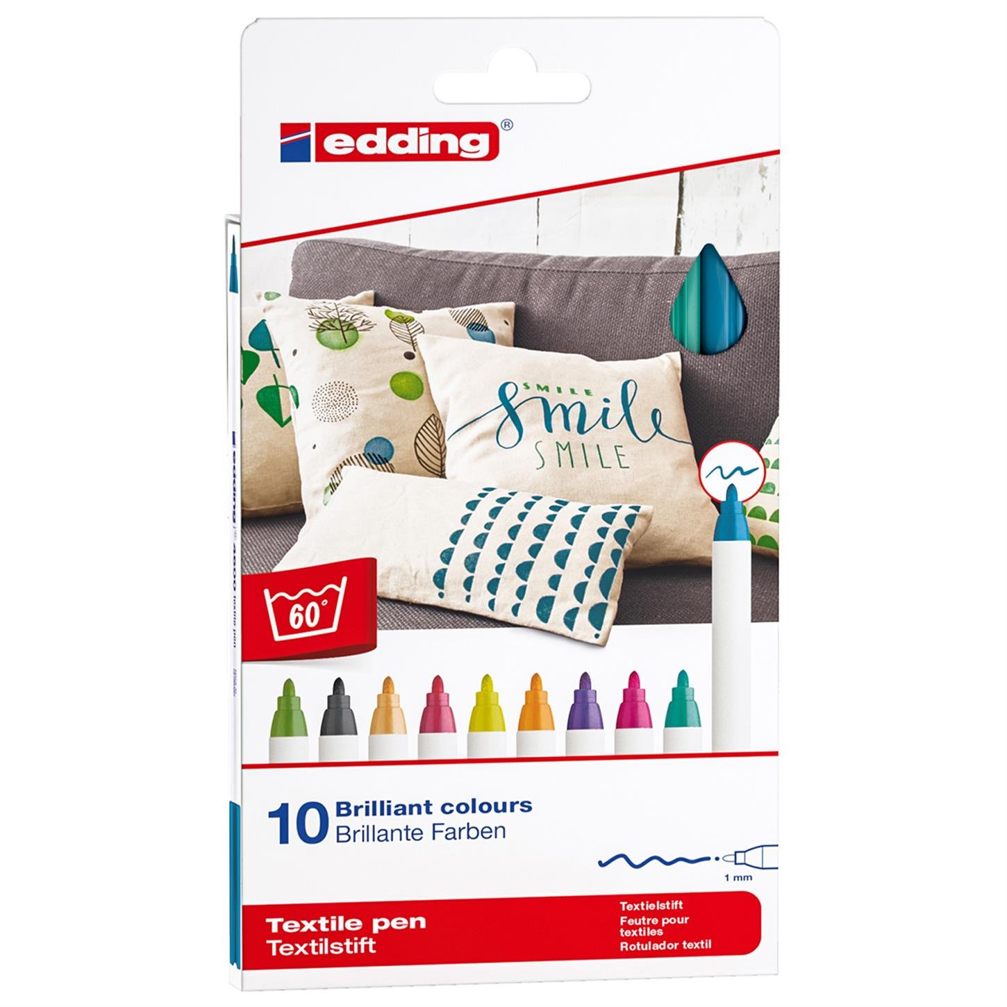 Edding 4600 Tekstil Kalemi 10lu Set Eğlenceli Rnk