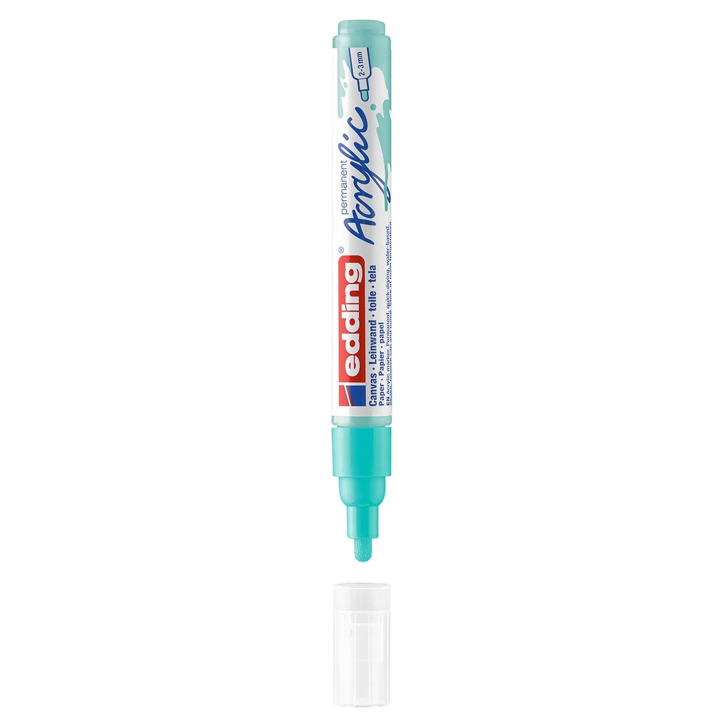 Edding 5100 Orta Uçlu Akrilik Markör Yuvarlak Uç 2-3 mm Turkuaz Mat