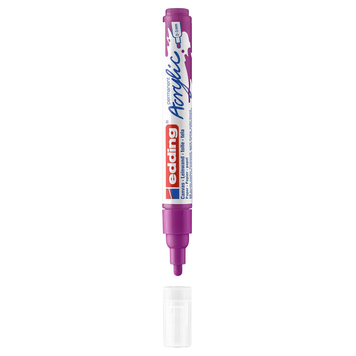 Edding 5100 Orta Uçlu Akrilik Markör Yuvarlak Uç 2-3 mm Böğürtlen Mat
