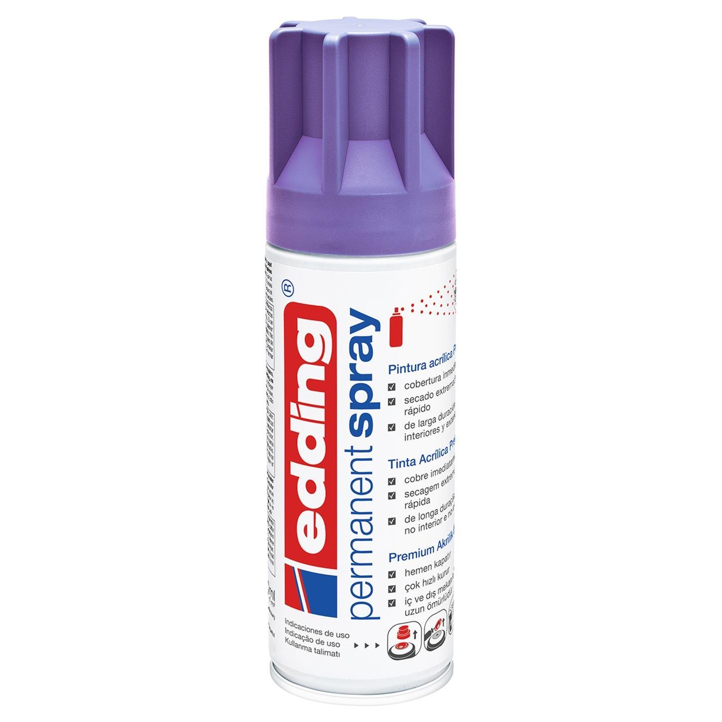Edding 5200 Permanent Sprey Premium Akrilik Boya (200 ml)lila Mat
