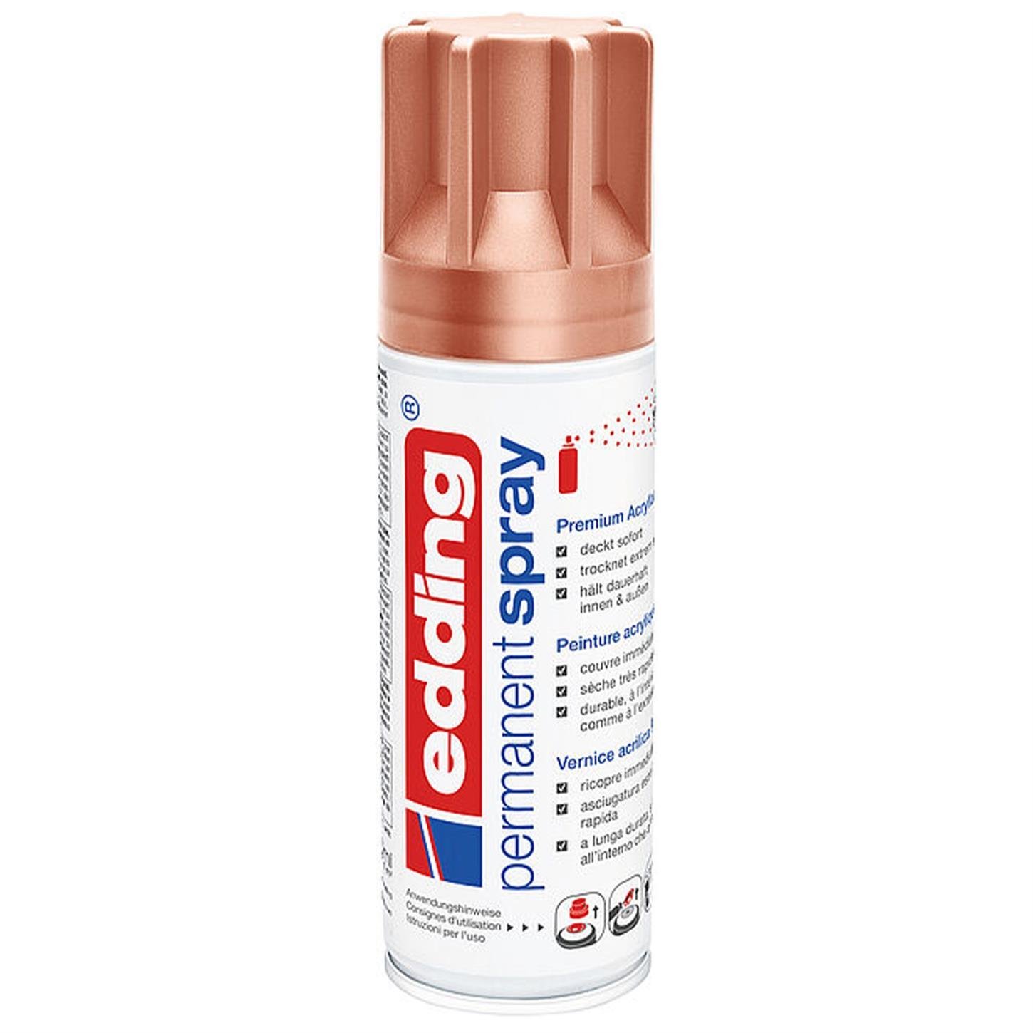Edding 5200 Permanent Sprey Premium Akrilik Boya 200 ml) Kıymetli Bakır