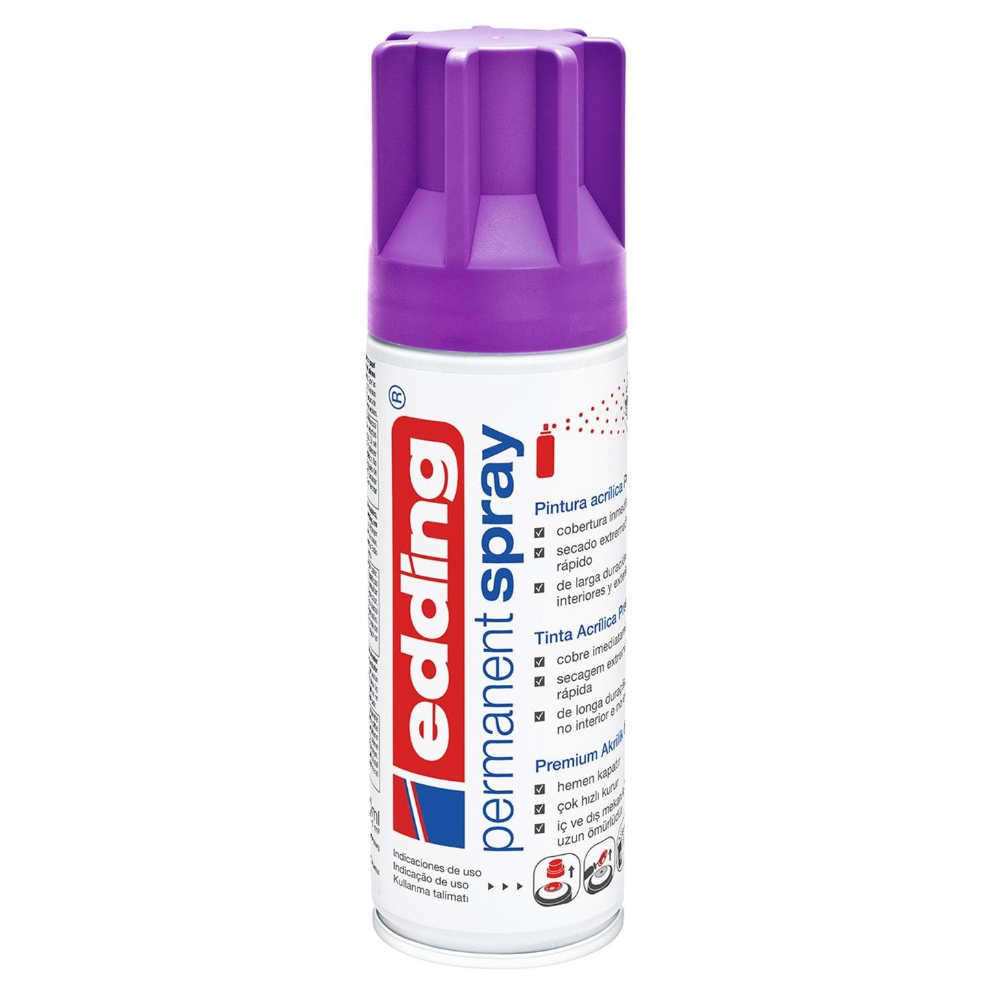 Edding 5200 Permanent Sprey Premium Akrilik Boya (200 ml) Böğürtlen Mat