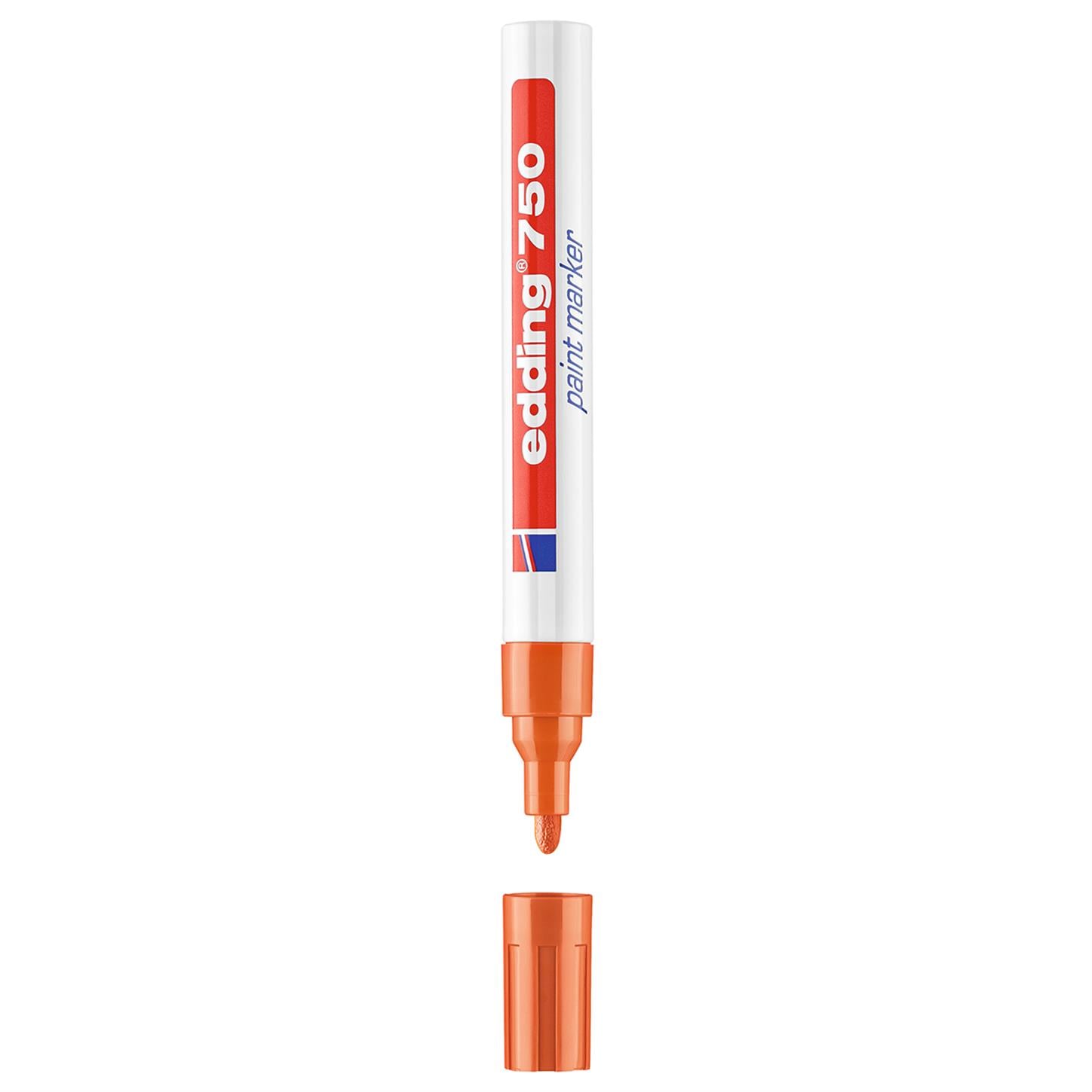 Edding 750 Tam Örtücü Boya Kalemi Yuvarlak Uç 2-4 mm Turuncu