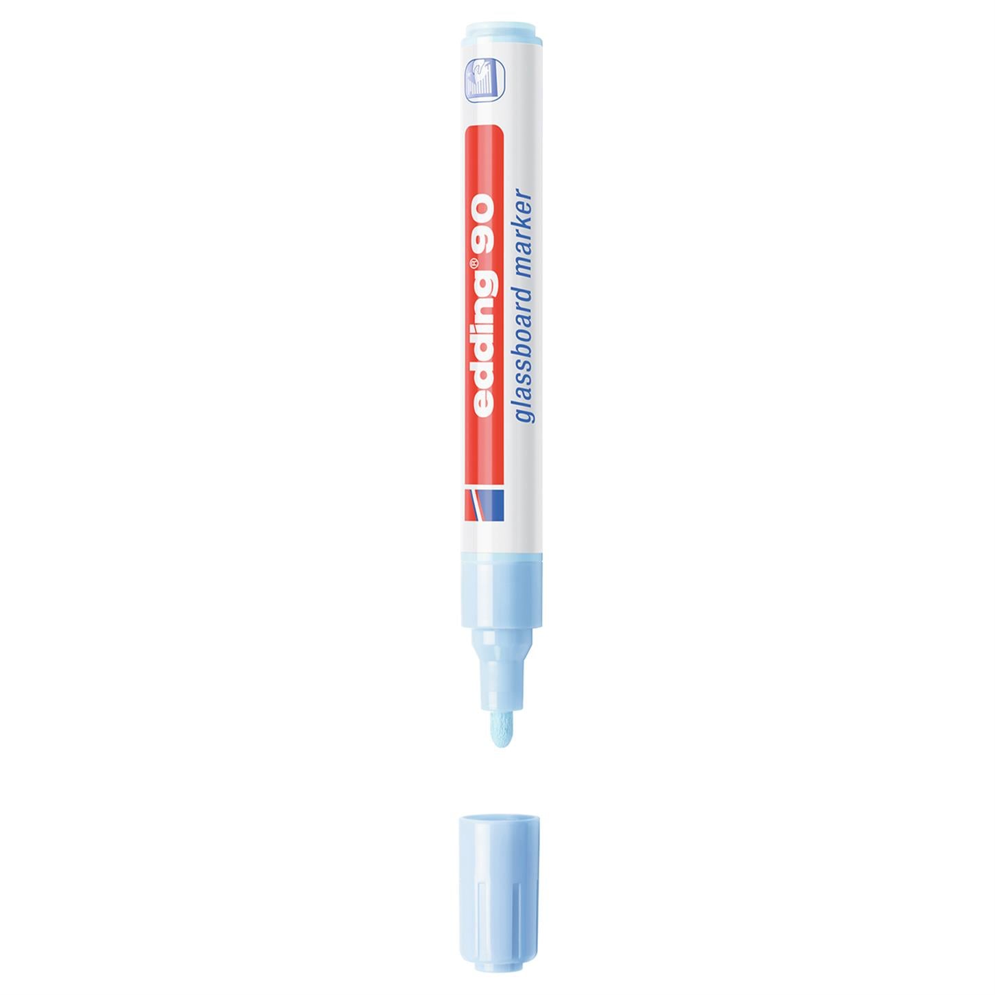 Edding 90 Cam Yazı Tahtası Kalemi Yuvarlak Uç  2-3 mm Açık Mavi