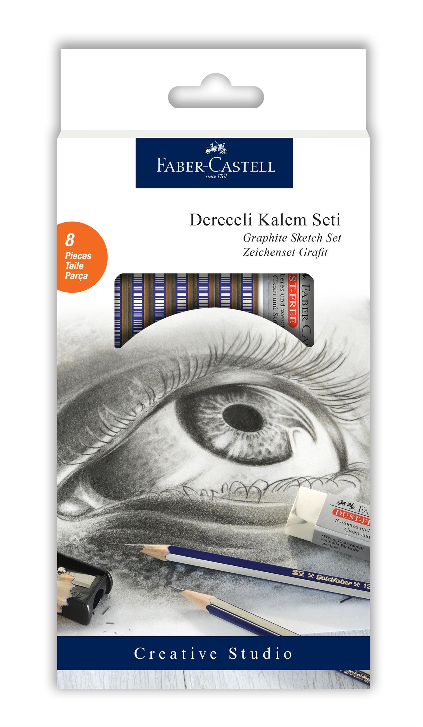 Faber Castel Creative Studio Sketch Dereceli Çizim  Kalemi, 8li