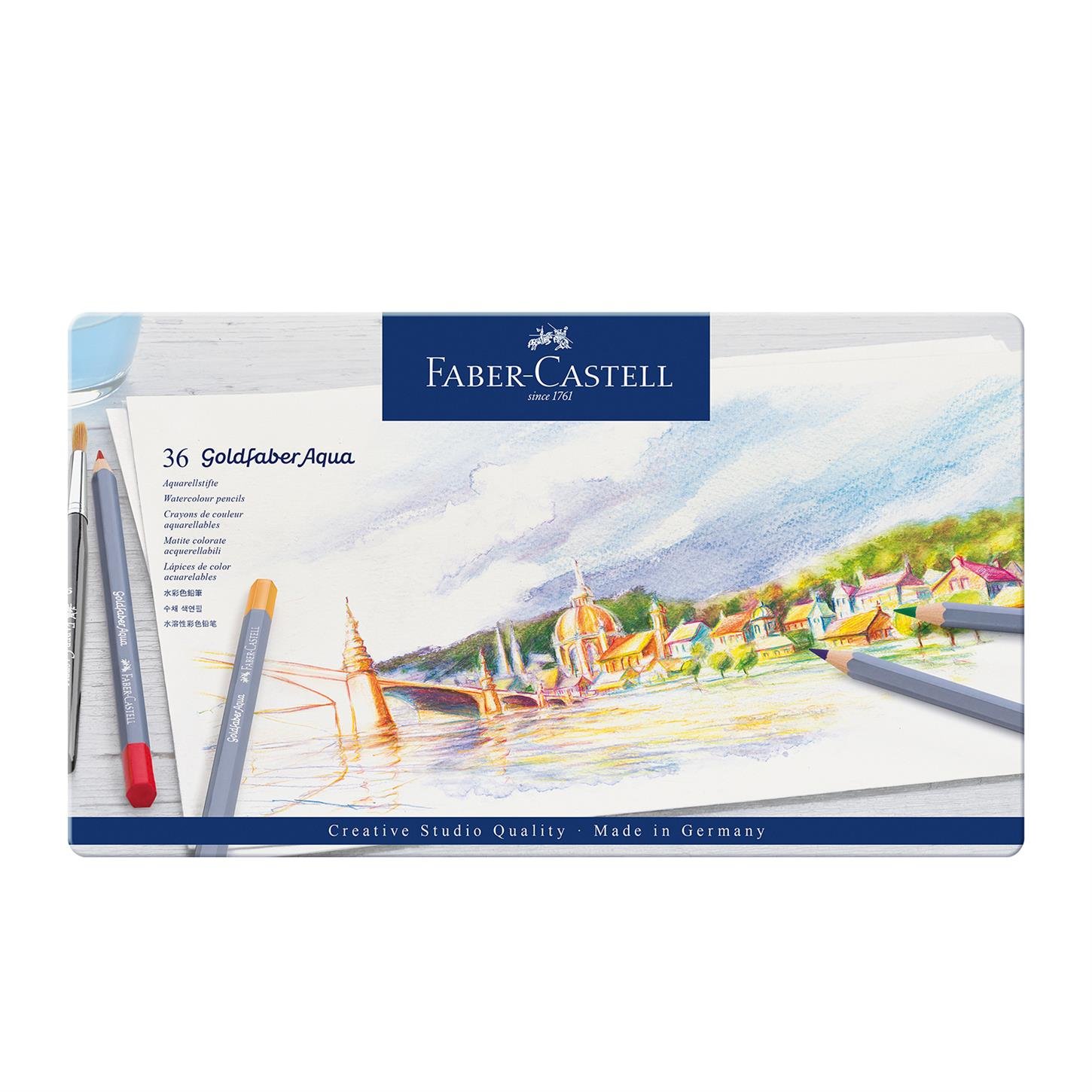 Faber Castel Goldfaber Aqua Kuru-Sulu Boya Kalemi,  36lı