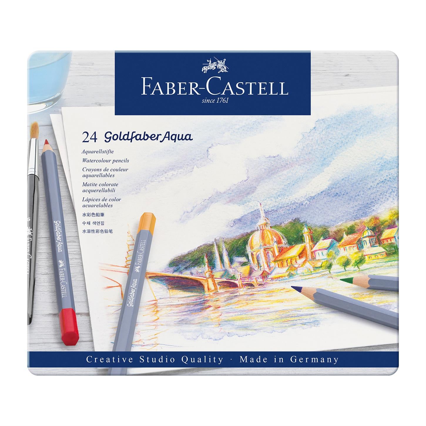 Faber Castel Goldfaber Aqua Kuru-Sulu Boya Kalemi,  24lü