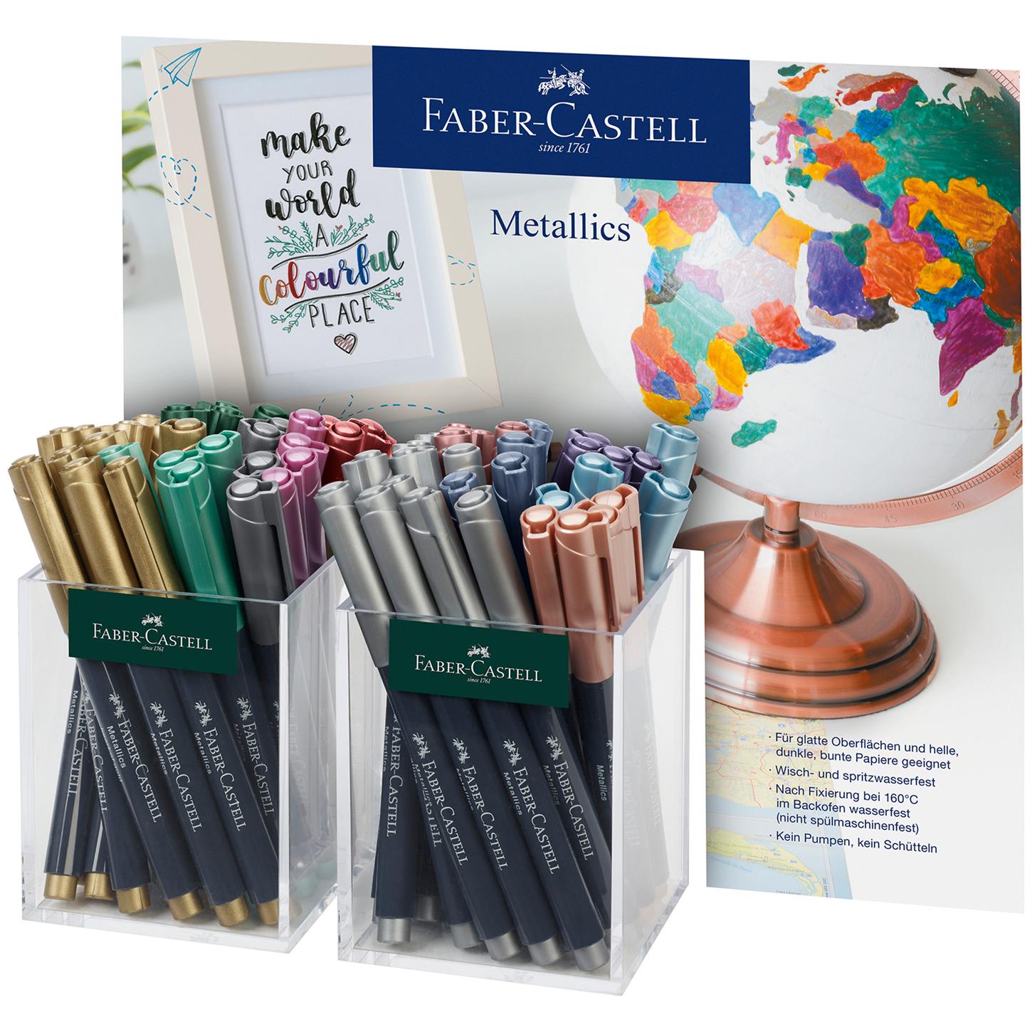 Faber Castel Metalik Markör, 60lı Stant