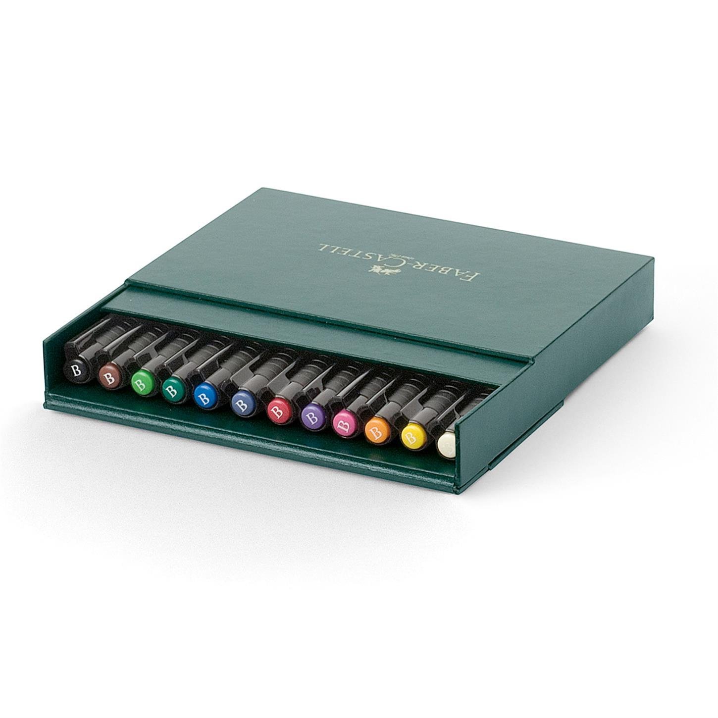 Faber Castel Pitt Artist Studio Box Fırça Uçlu  Çizim Kalemi, 12li