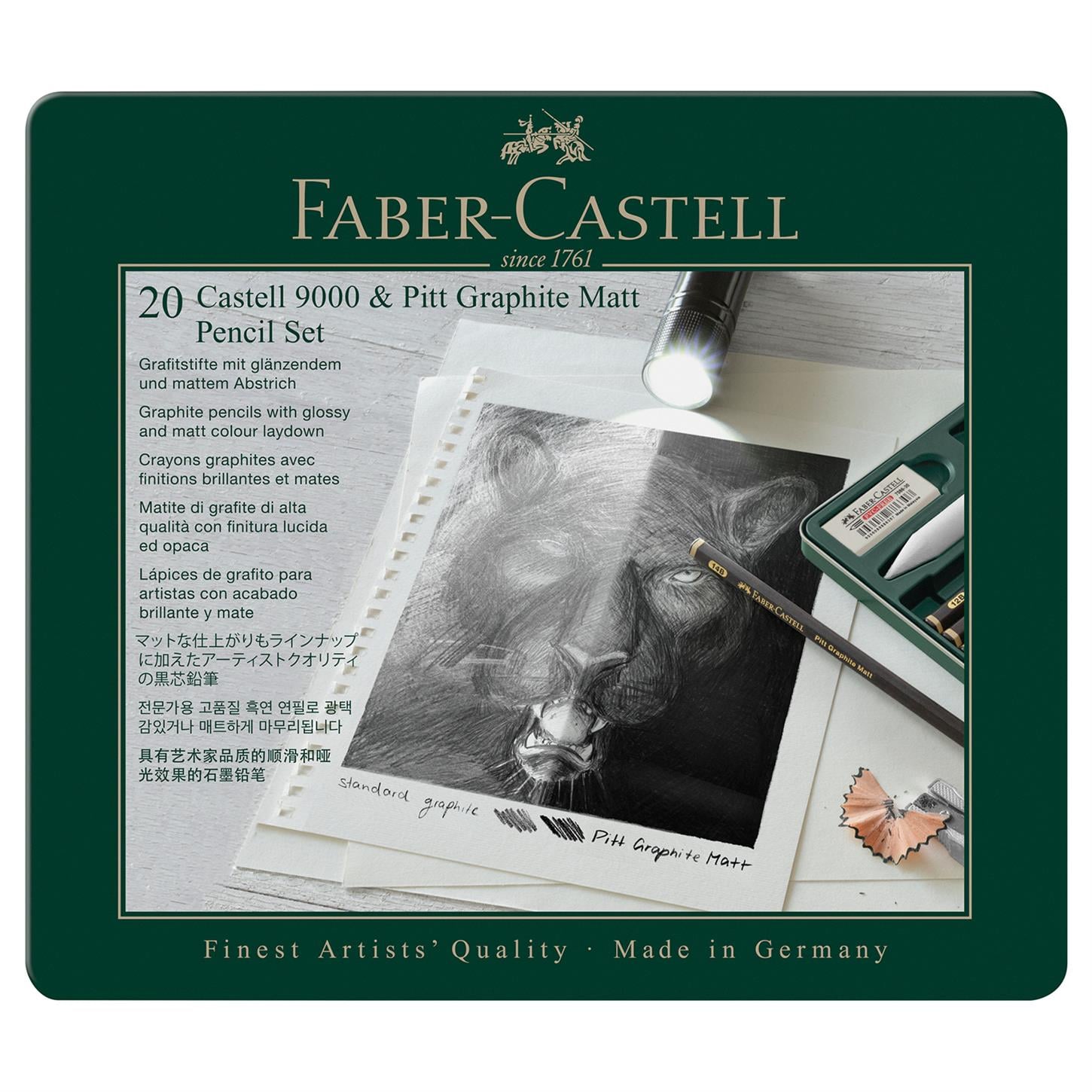 Faber Castel Pitt Graphite Matt Dereceli Kurşun  Kalem, 20li