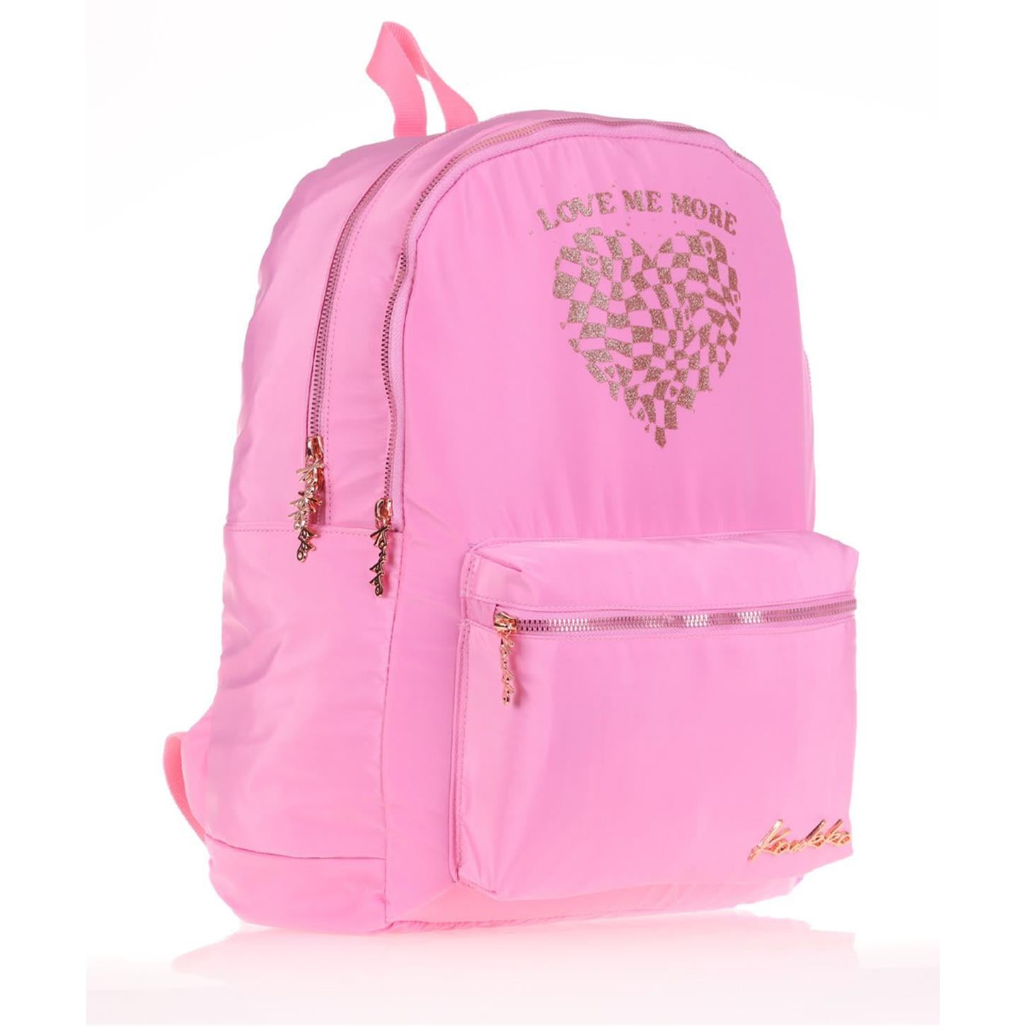 Kaukko Print Sırt Çantası, Pembe