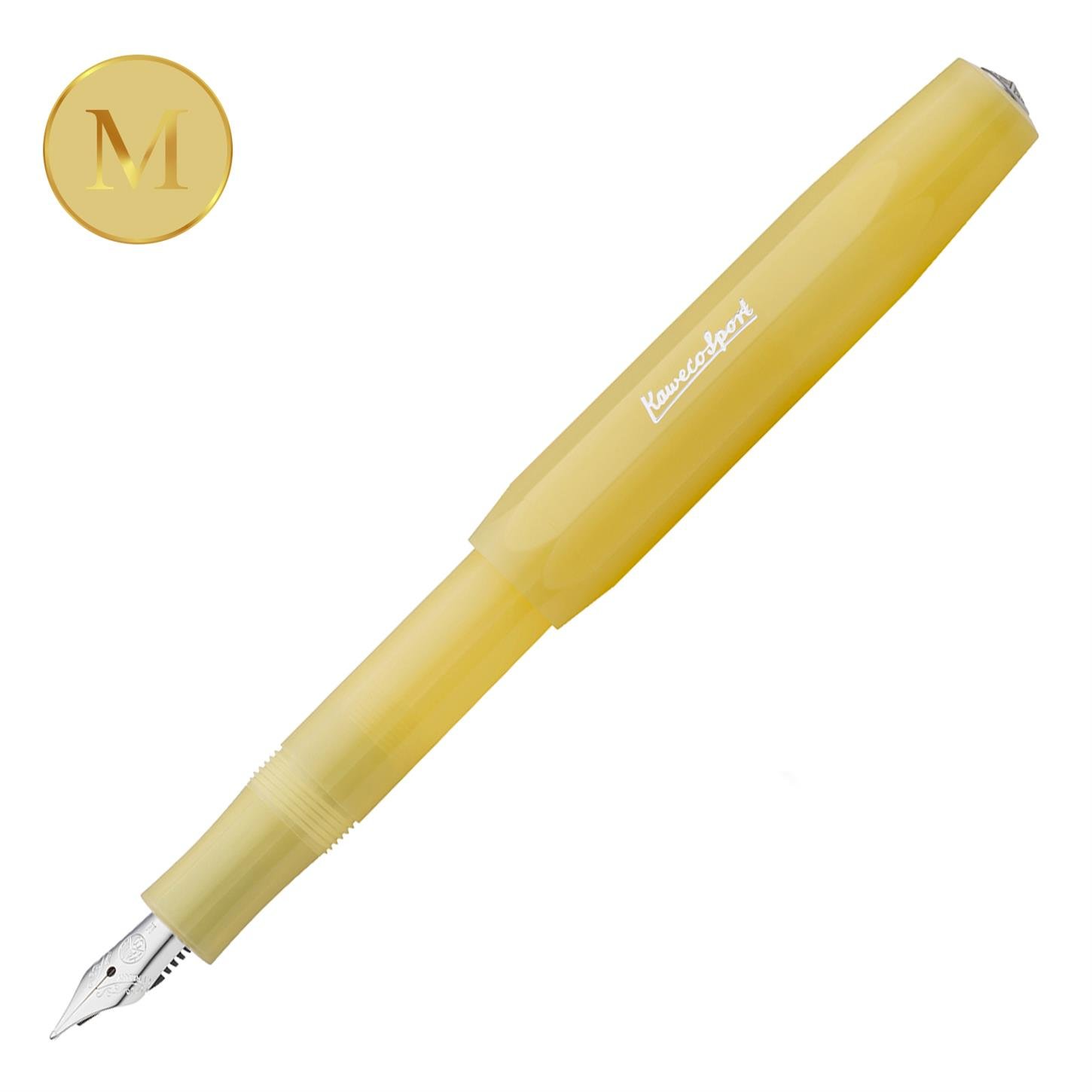 Kaweco Frosted Sport Dolma Kalem Açık Sarı Medium  (M) Uç