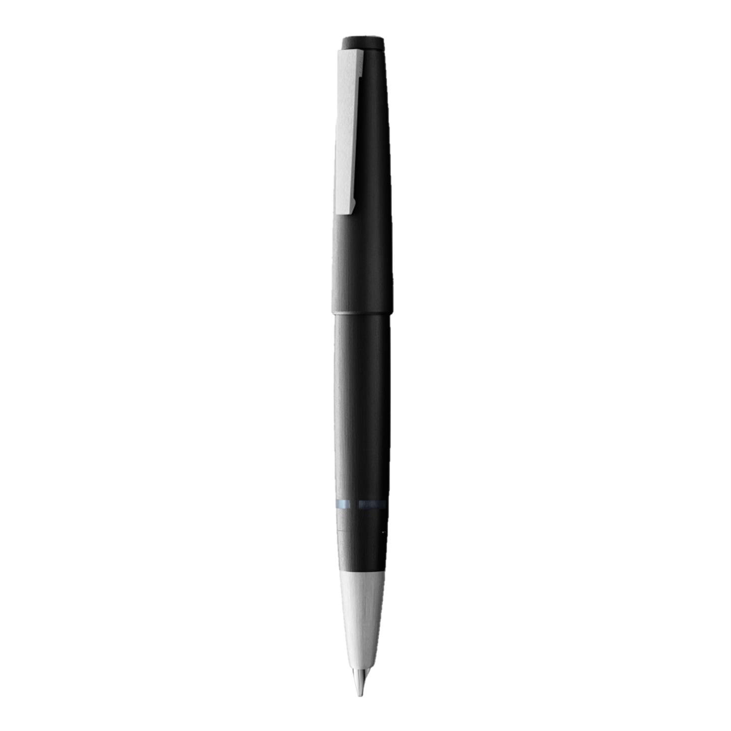 Lamy 2000 Dolma Kalem, Mat Siyah Dokulu Gövde,  Fiberglas-Paslanmaz Çelik, 14K Altın (EF) Uç, Mat