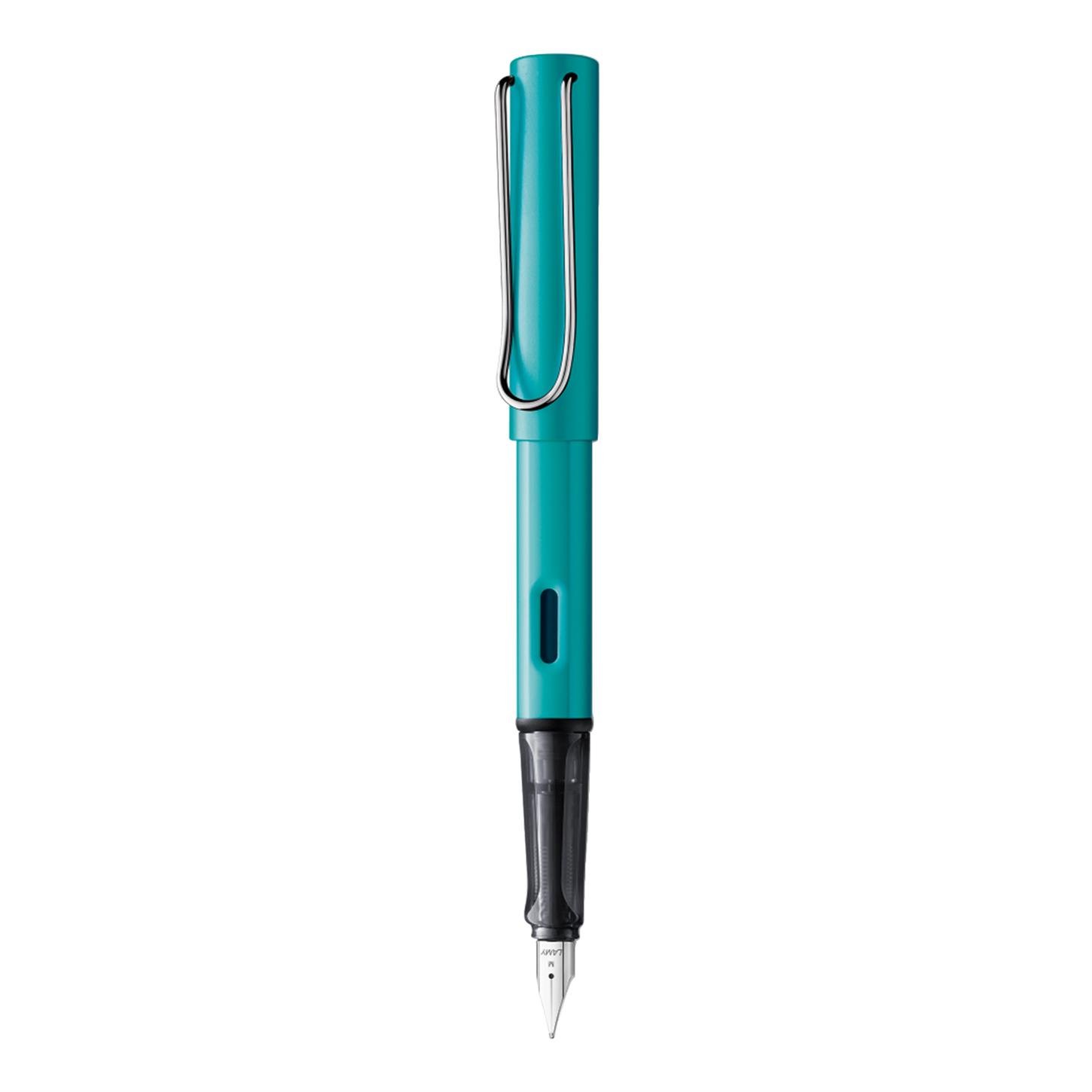 Lamy Al-Star Dolma Kalem, Alüminyum Gövde,  Ergonomik Grip, Parlak Çelik Uçlu, (F) Uç, Turmali